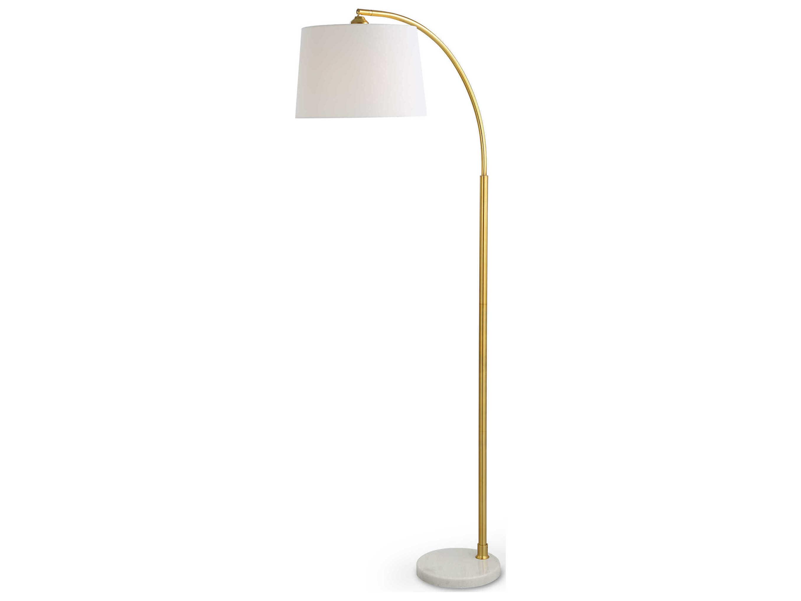Luxecor Illumination Gold Round Hardback Shade Floor Lamp