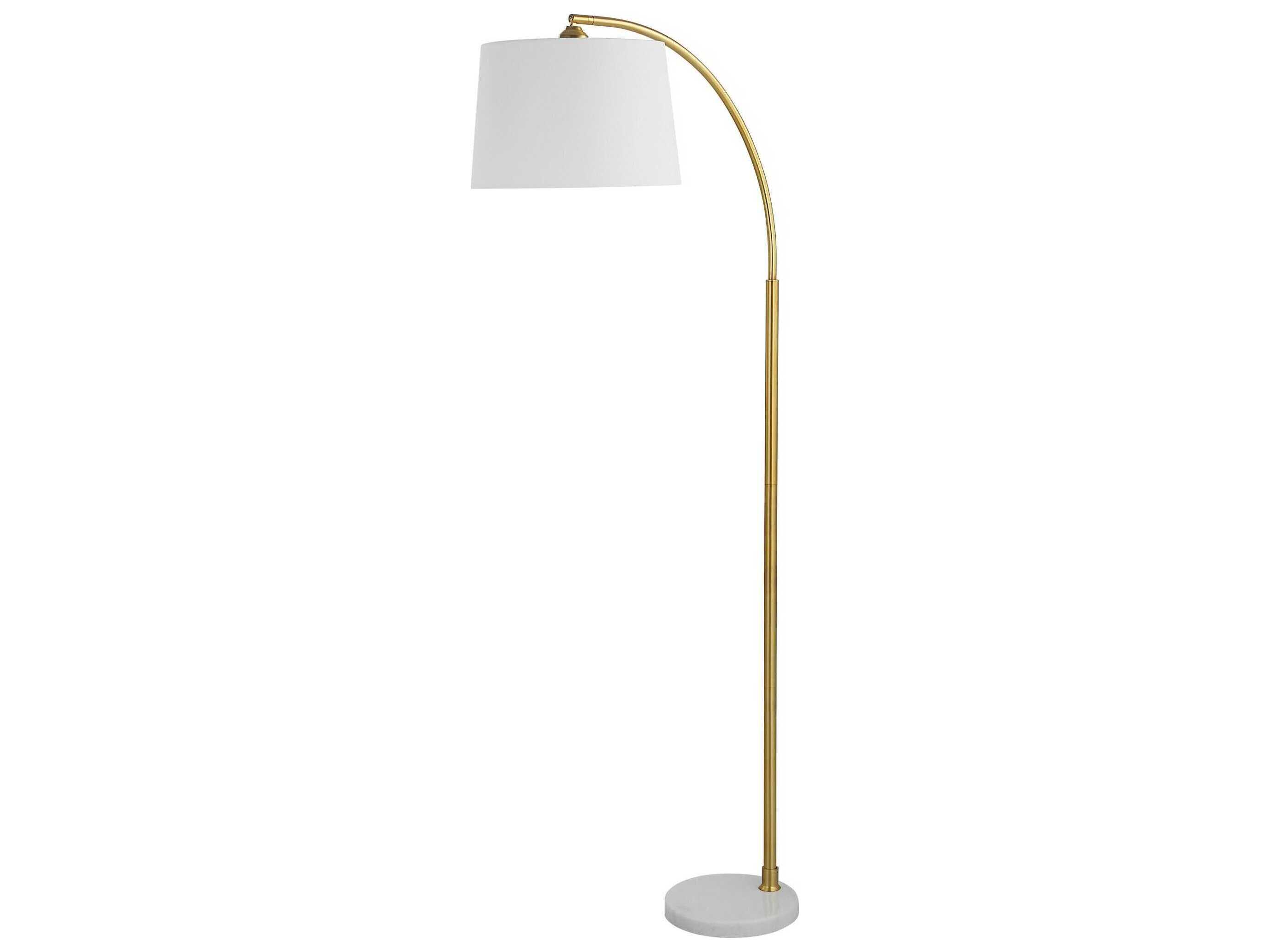 Luxecor Illumination Gold Round Hardback Shade Floor Lamp