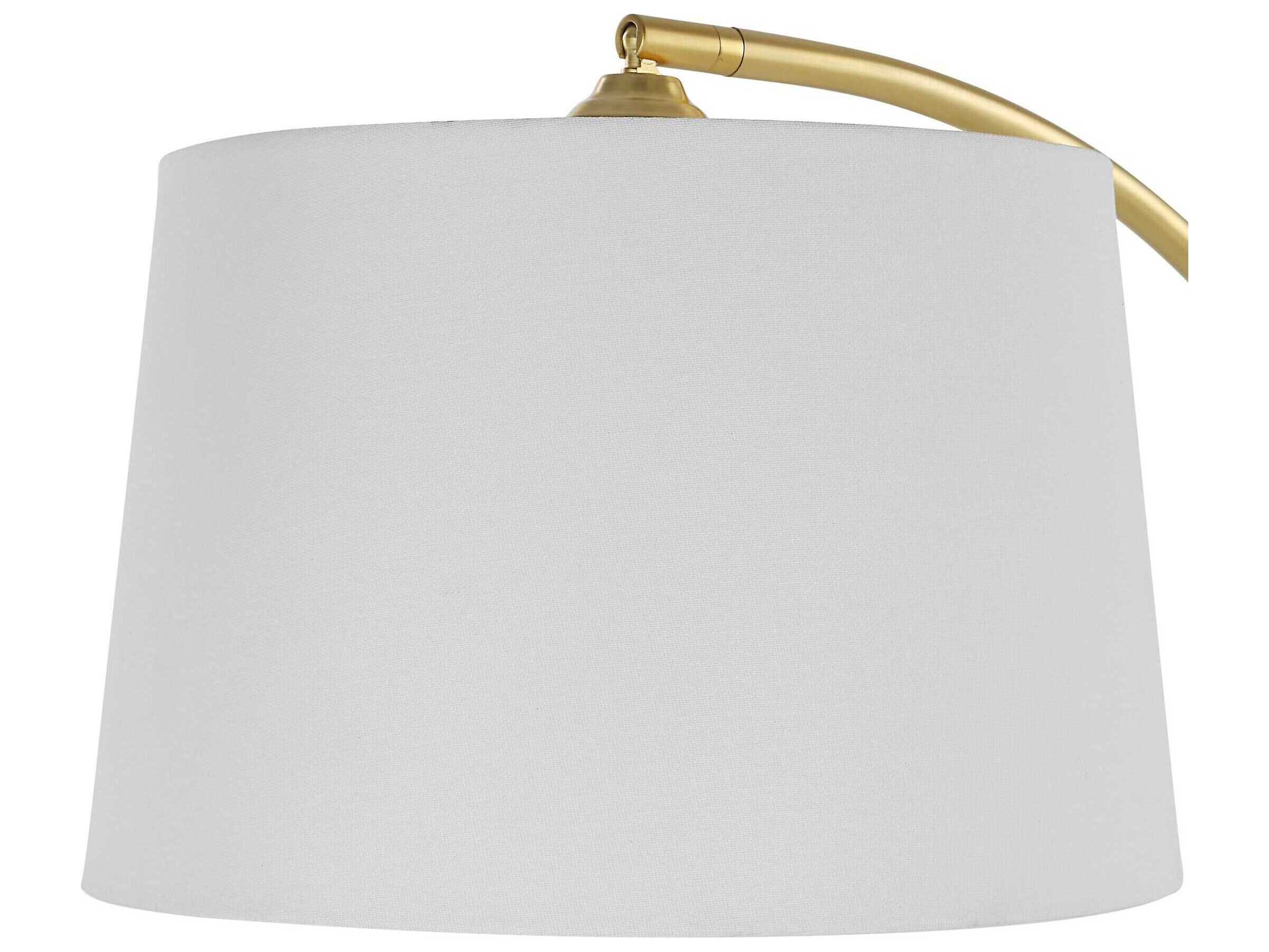 Luxecor Illumination Gold Round Hardback Shade Floor Lamp