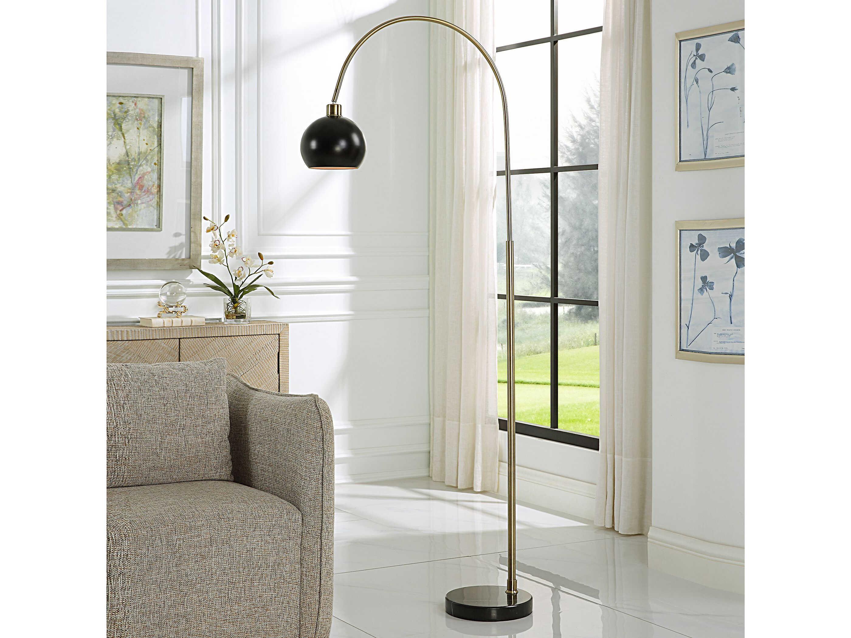 Luxecor Illumination Antique Brass Gold Floor Lamp