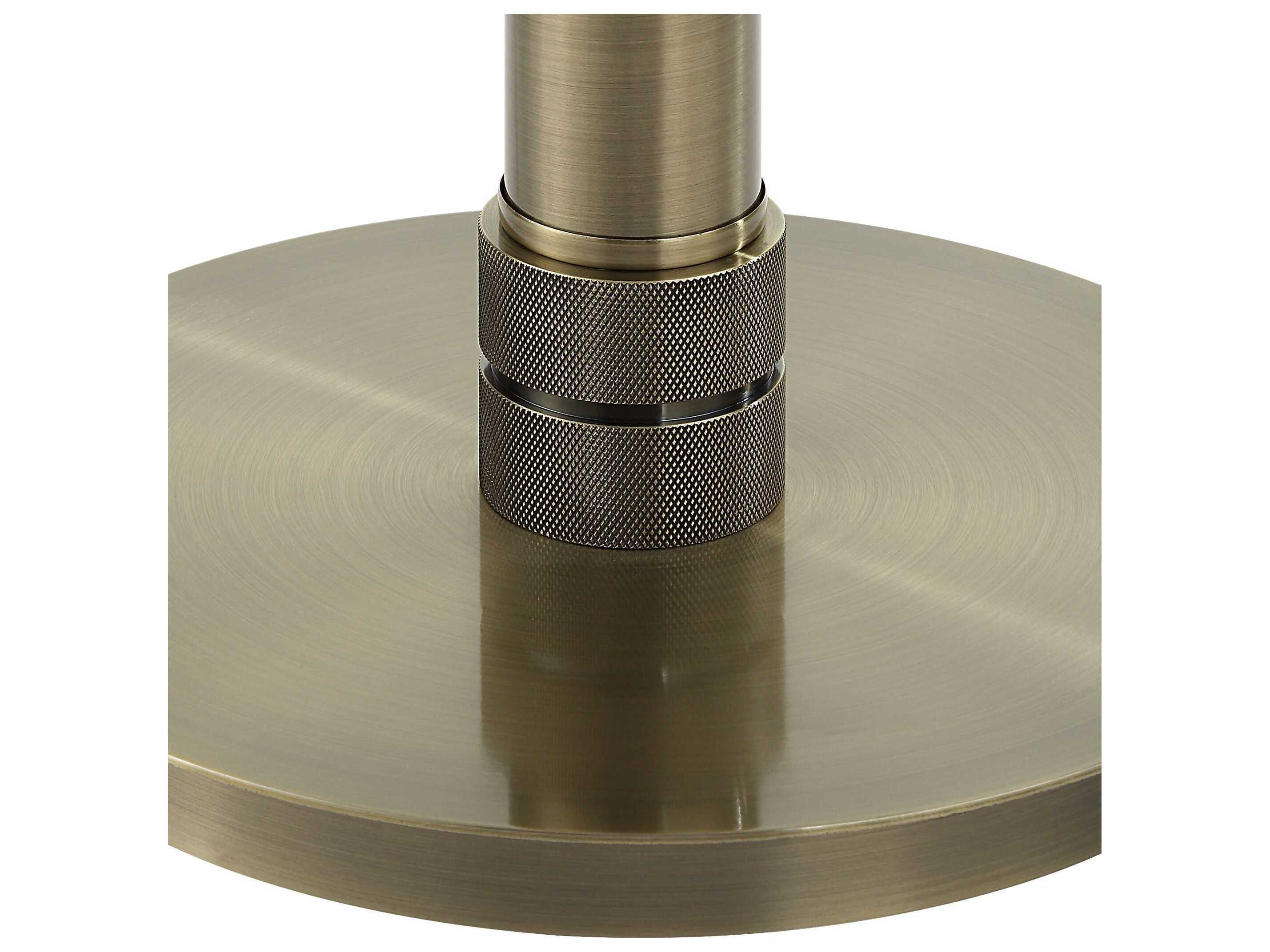 Luxecor Illumination Antique Brass Drum Hardback Shade Floor Lamp