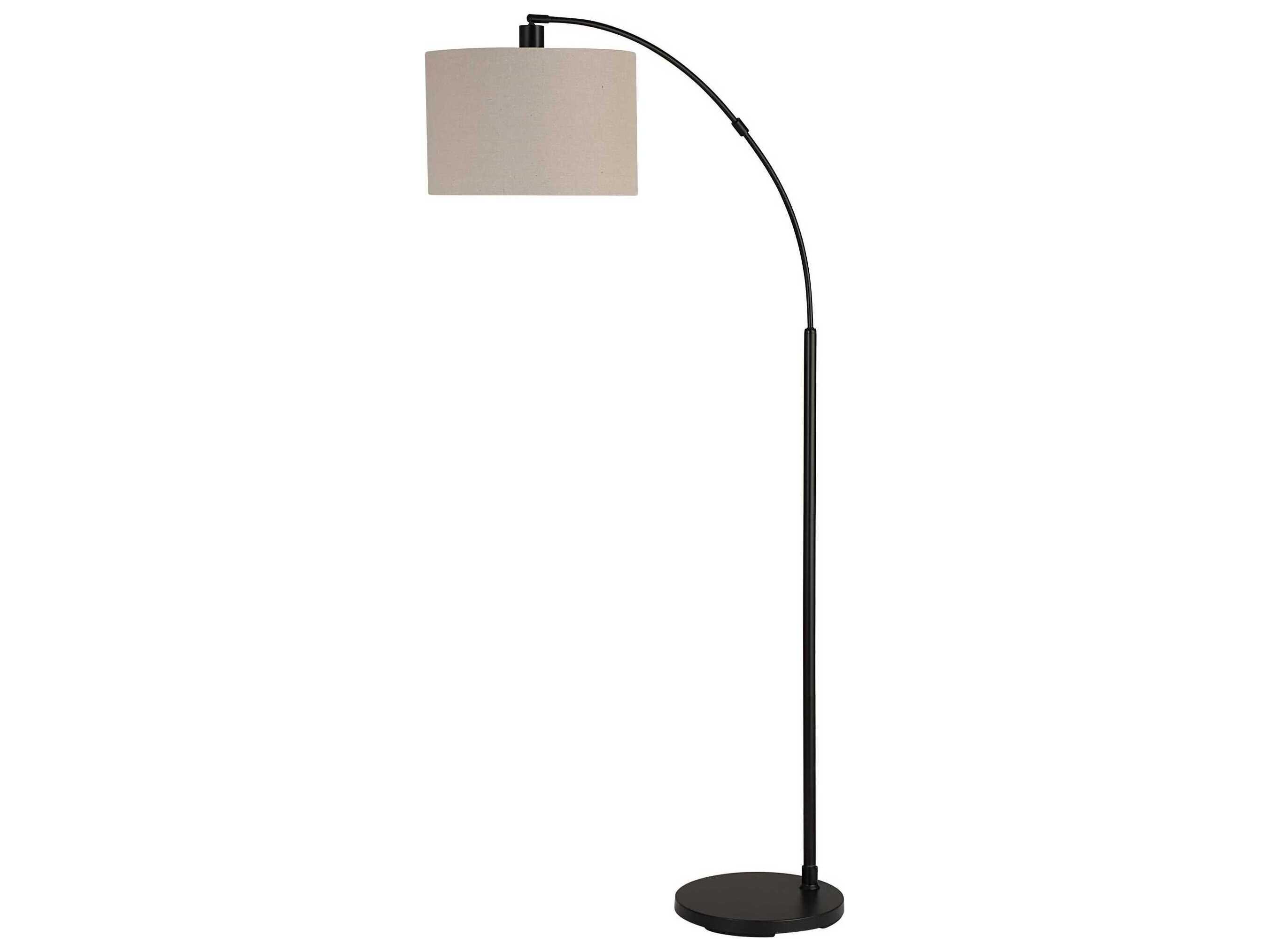 Luxecor Illumination Black Drum Hardback Shade Floor Lamp
