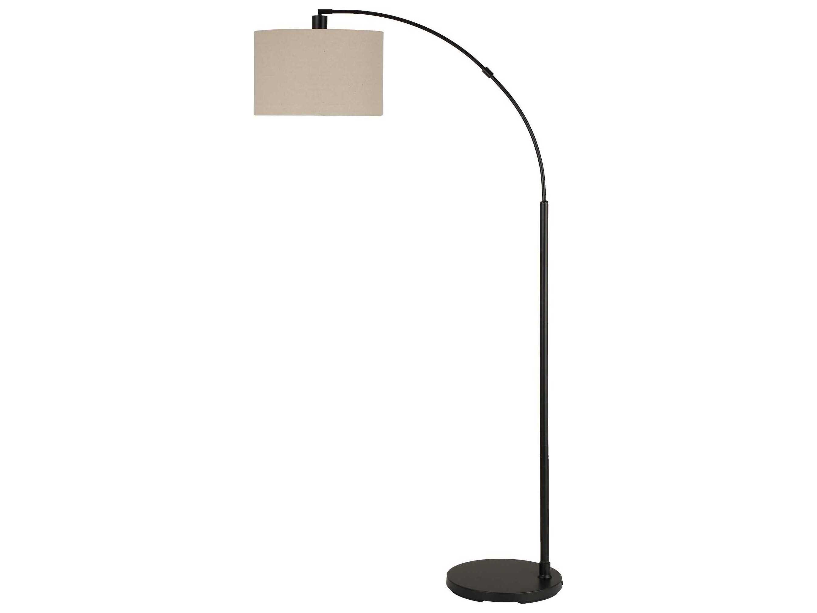 Luxecor Illumination Black Drum Hardback Shade Floor Lamp