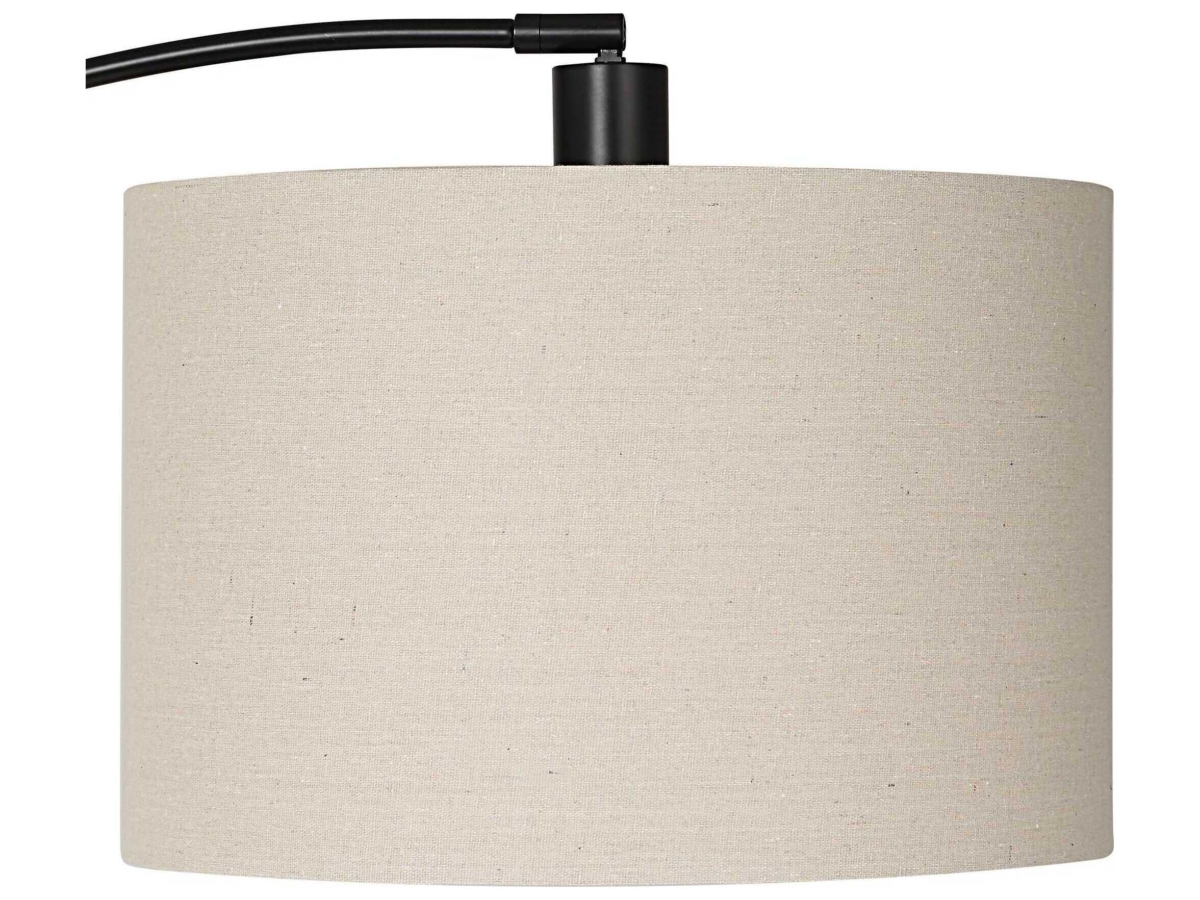 Luxecor Illumination Black Drum Hardback Shade Floor Lamp