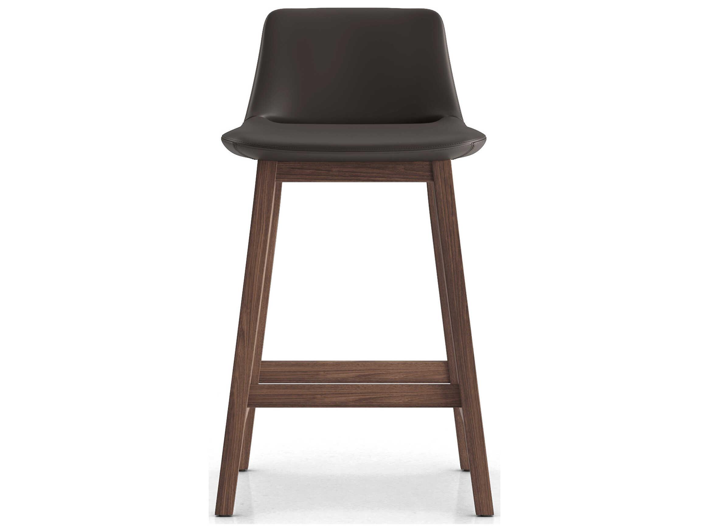 Luxcor Modluxe Oxnard Counter Stool in Graphite Eco Leather