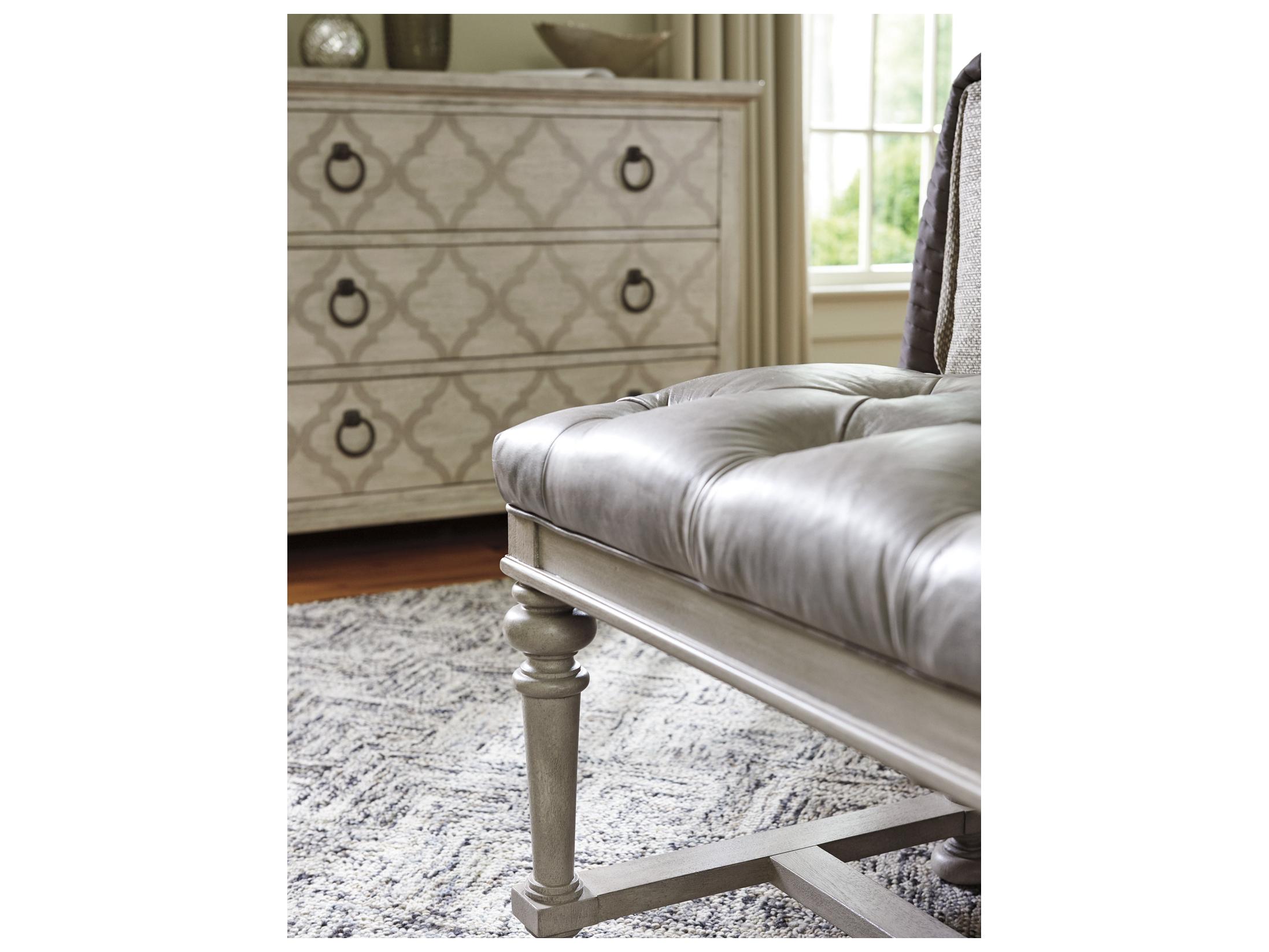 Lexington Oyster Bay Bellport Leather Bed Bench