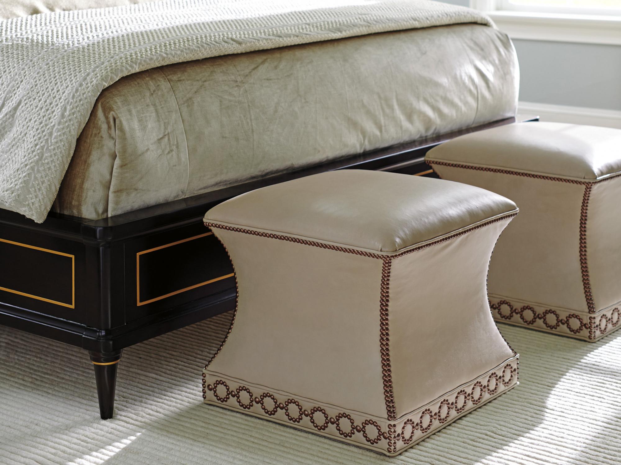 Lexington Carlyle Leather Ottoman