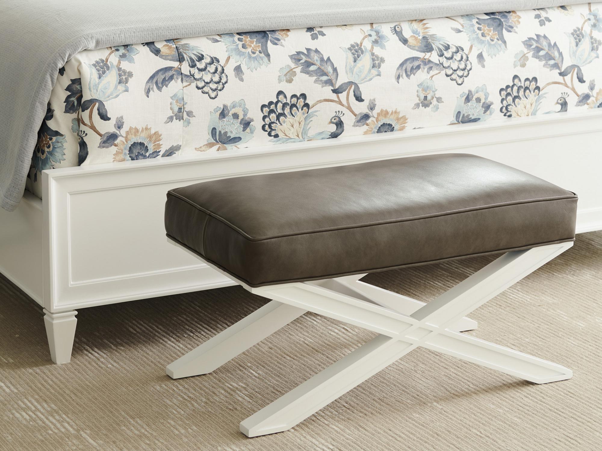 Lexington Avondale Sanibel Leather Ottoman