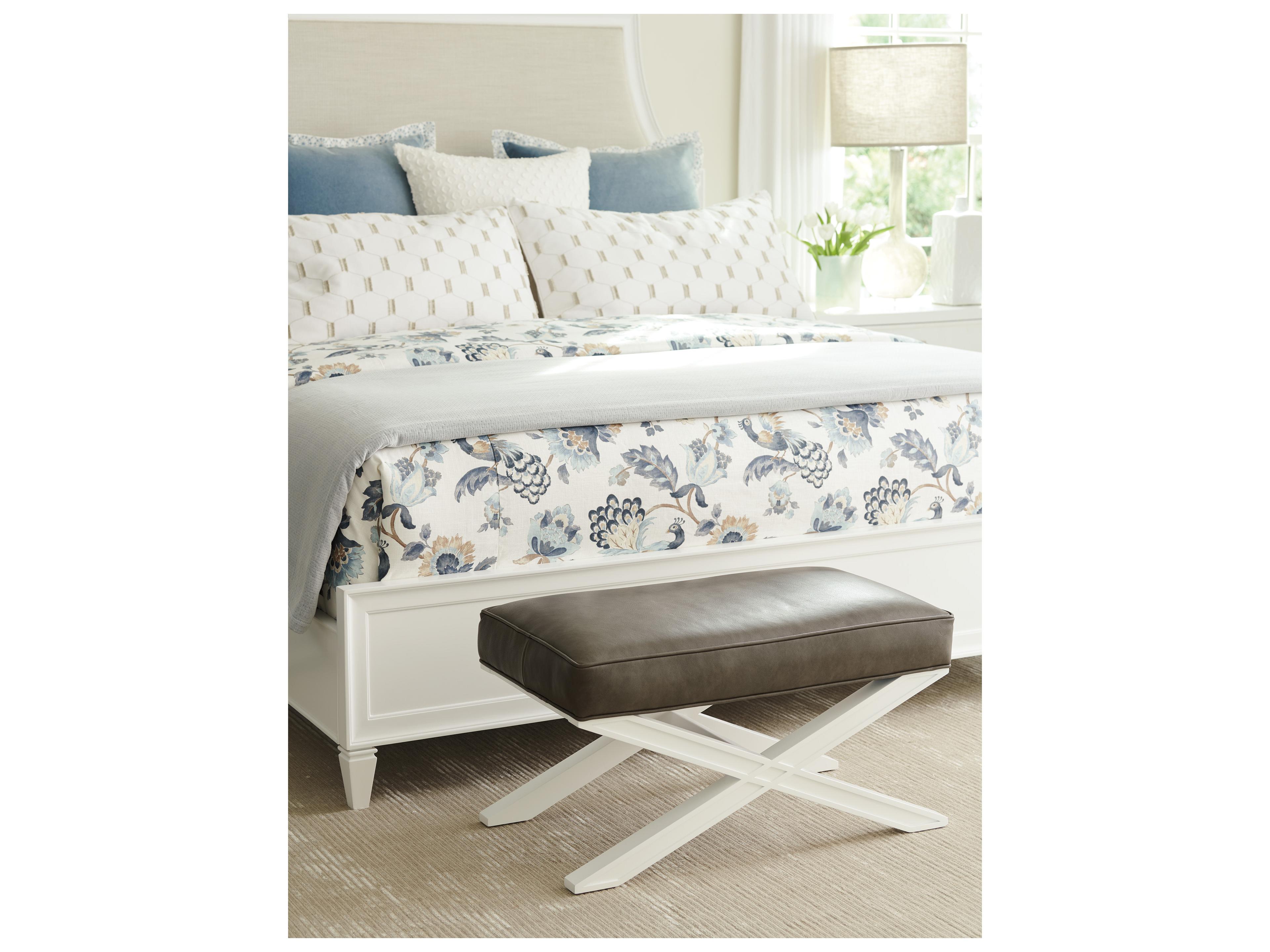 Lexington Avondale Vaughan Leather Ottoman