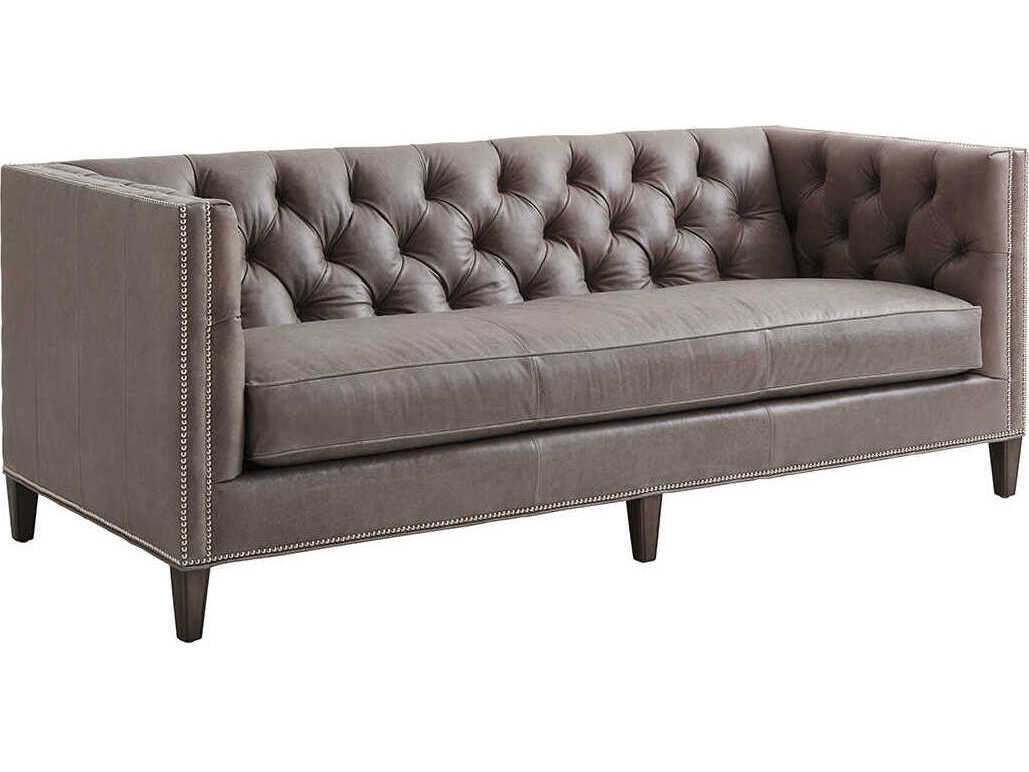 Lexington Ariana Misty Leather Sofa