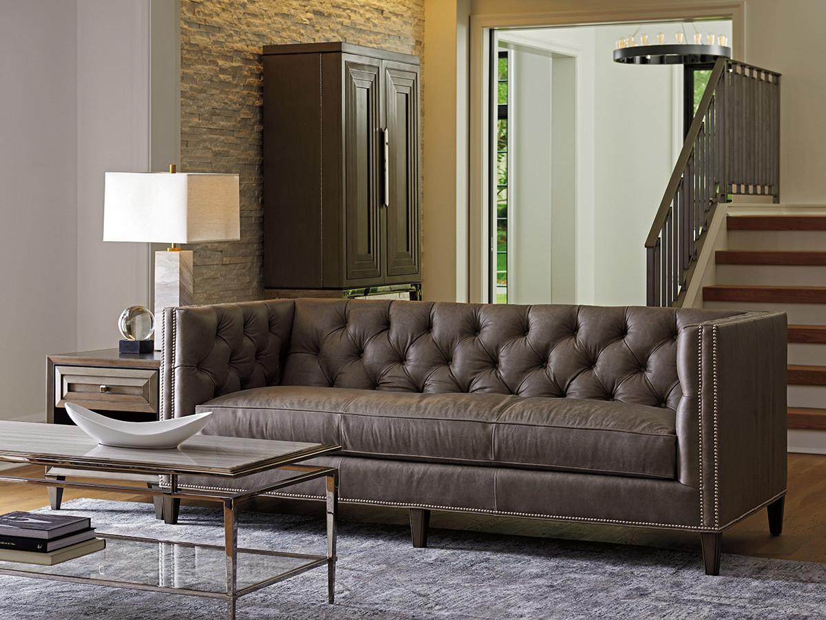Lexington Ariana Misty Leather Sofa