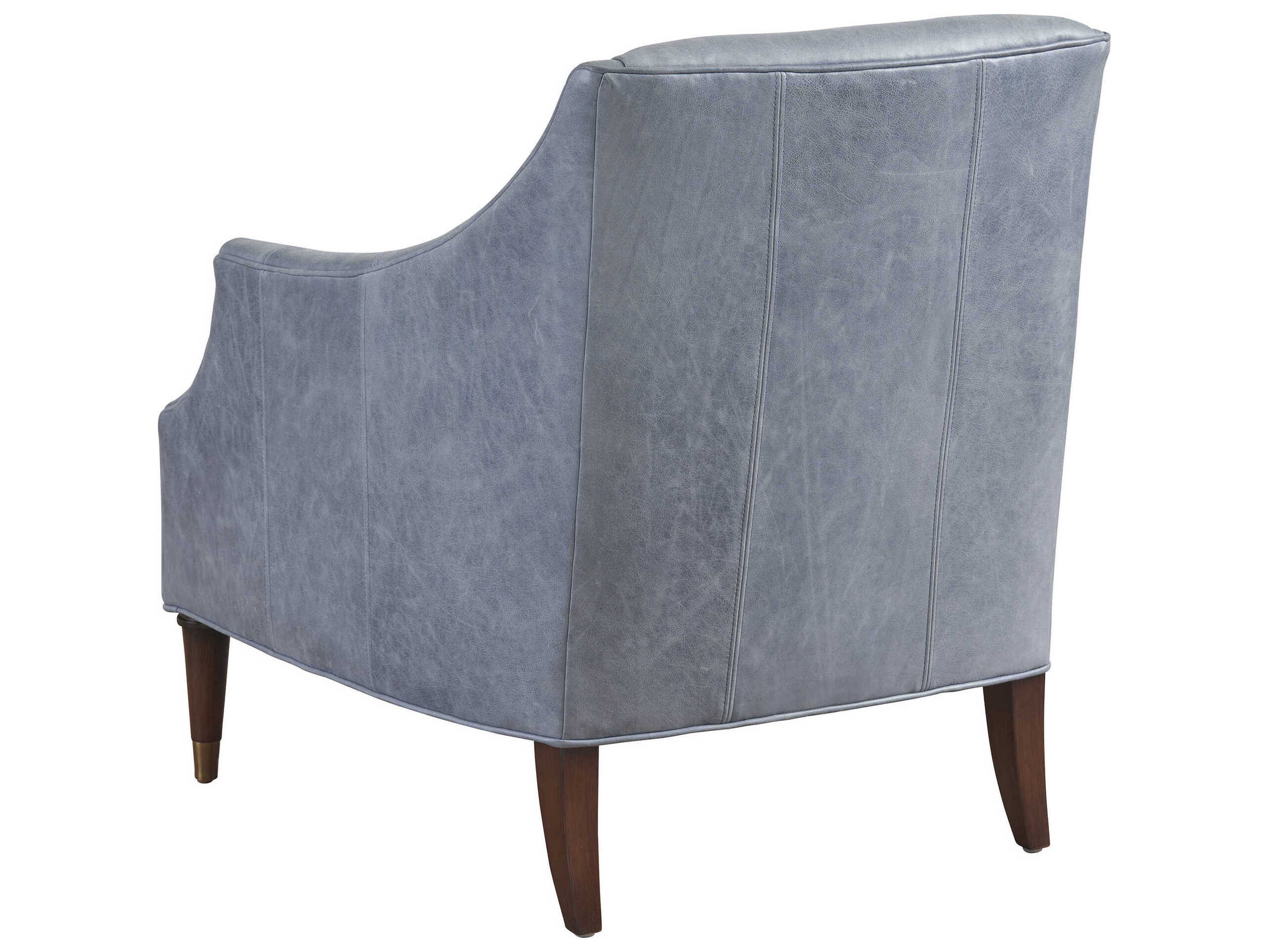 Lexington Rendezvous Kerney Blue Leather Accent Chair 