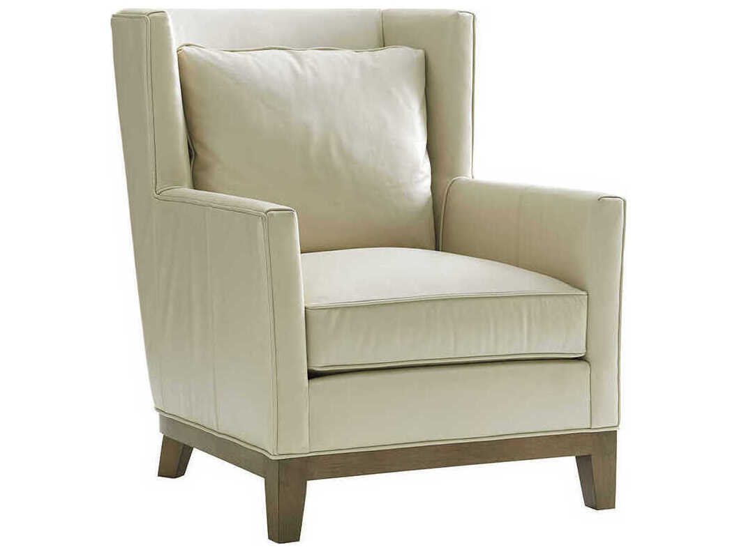 Lexington Atlas Beige Leather Accent Chair