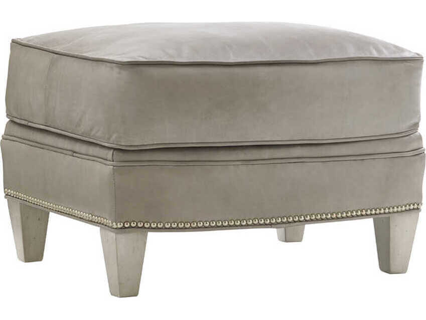 Lexington Oyster Bay Millstone Leather Ottoman