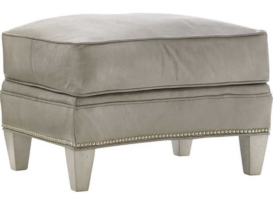 Lexington Oyster Bay Millstone Leather Ottoman