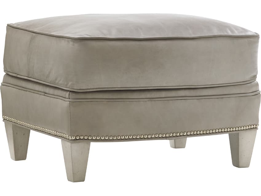 Lexington Oyster Bay Bayville Leather Ottoman