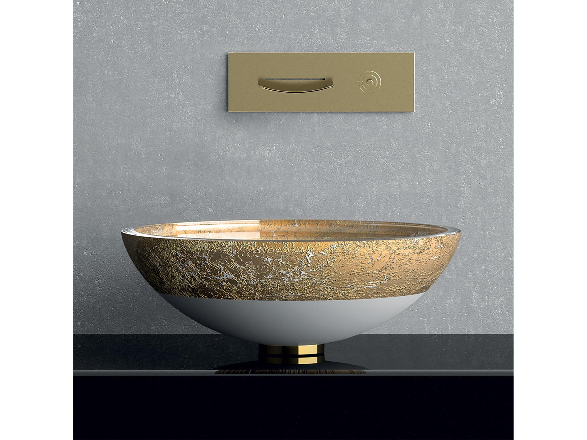 Maestro BathFiorenza Flare Teck44 Vessel Sink  White Gold