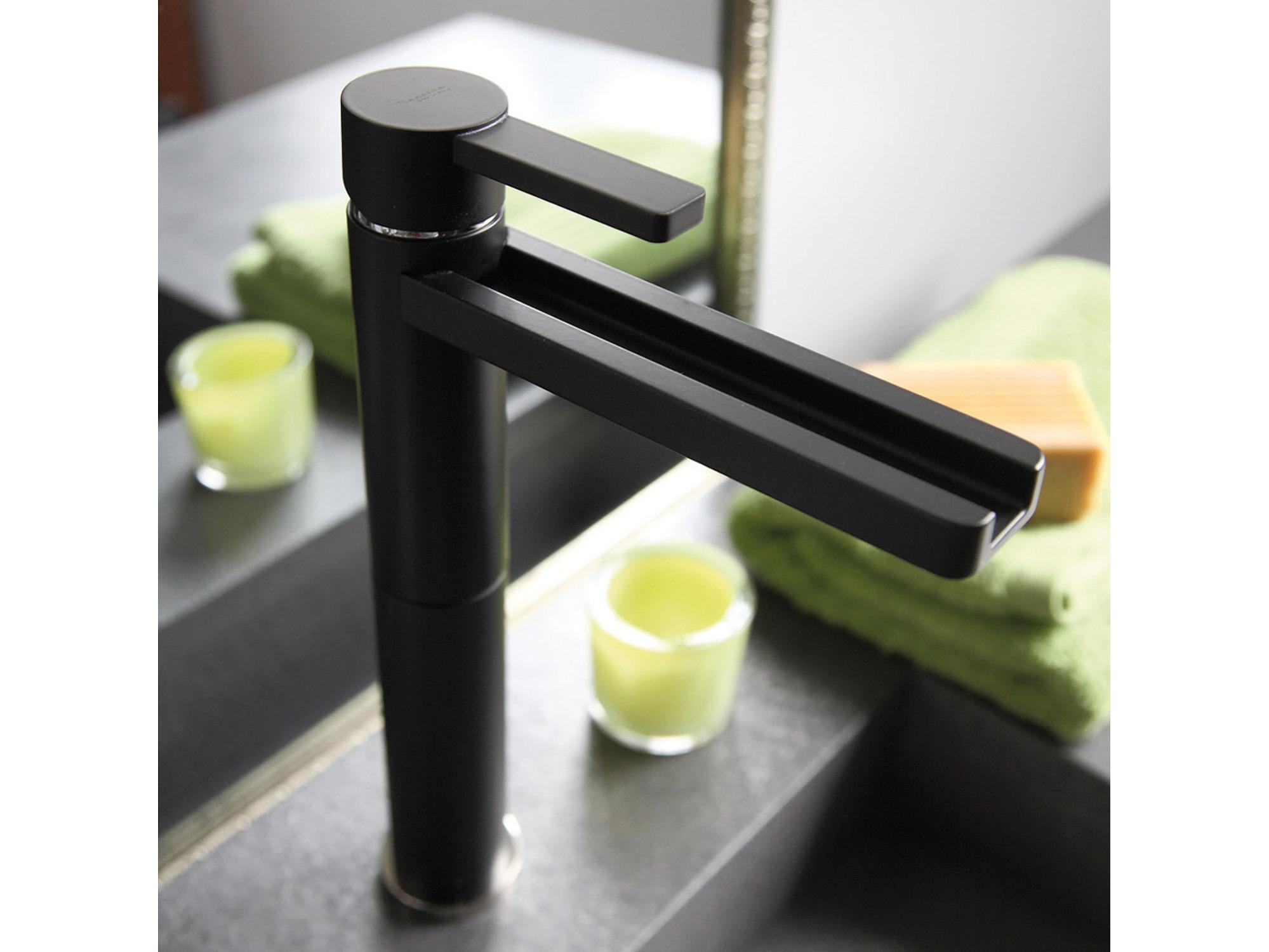 Maestro BathNobilezza Luxury Waterfall Bathroom Faucet  Matte Black