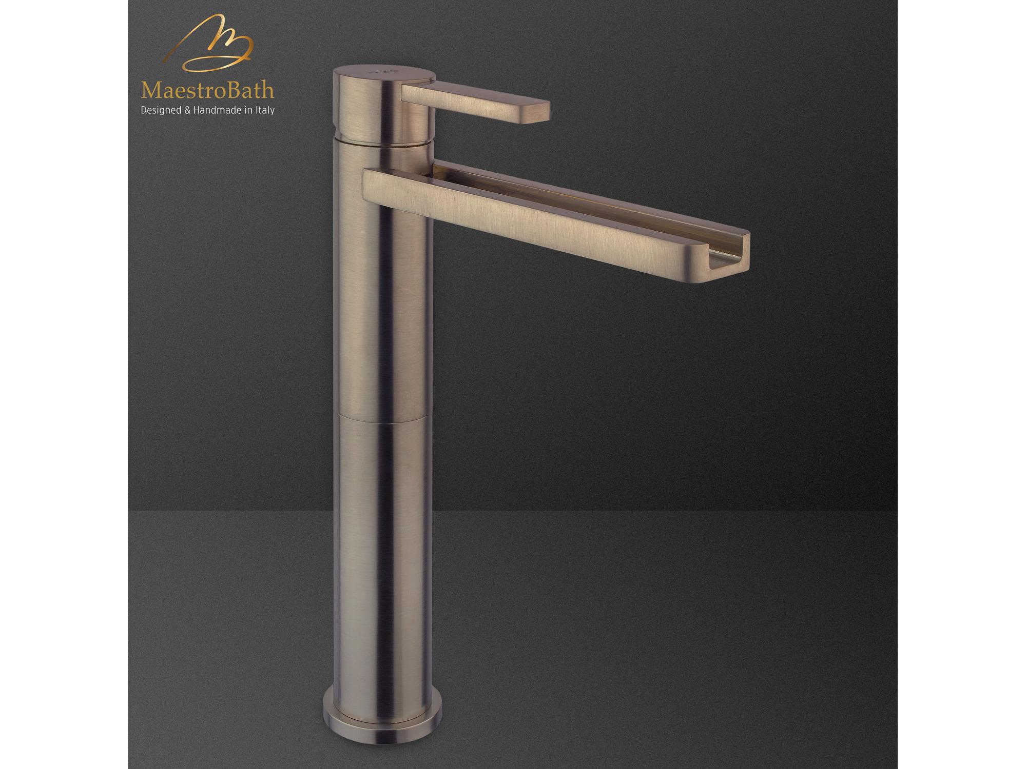 Maestro BathNobilezza Luxury Waterfall Bathroom Faucet  Brushed Nickel