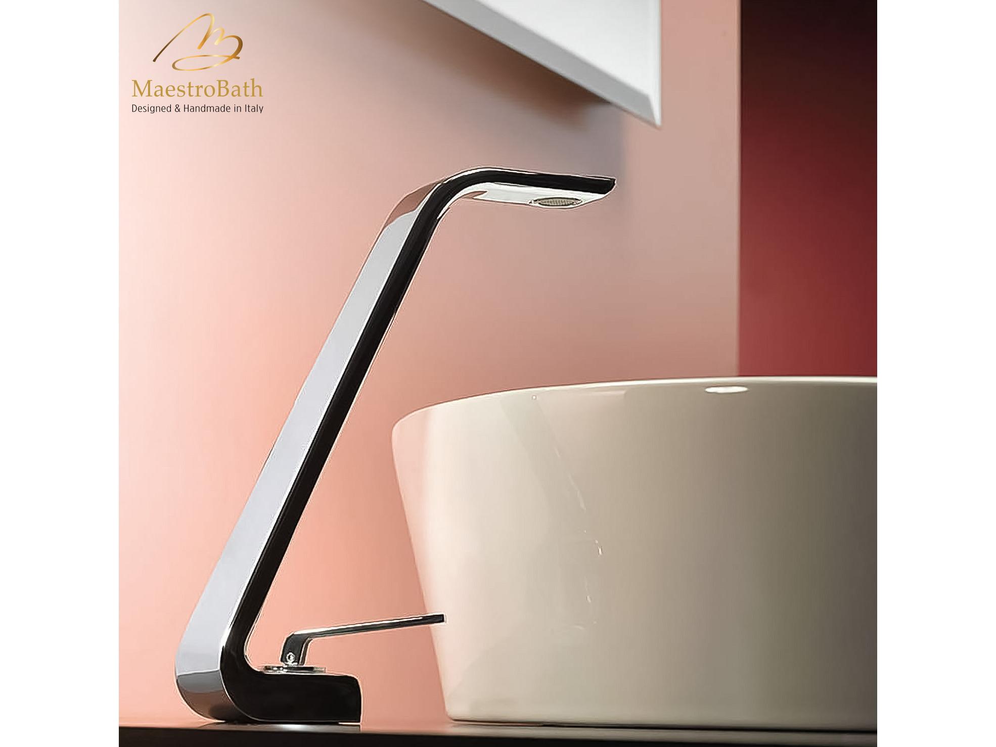 Maestro BathLussuria Single Handle Bathroom Sink Faucet  Polished Chrome  High