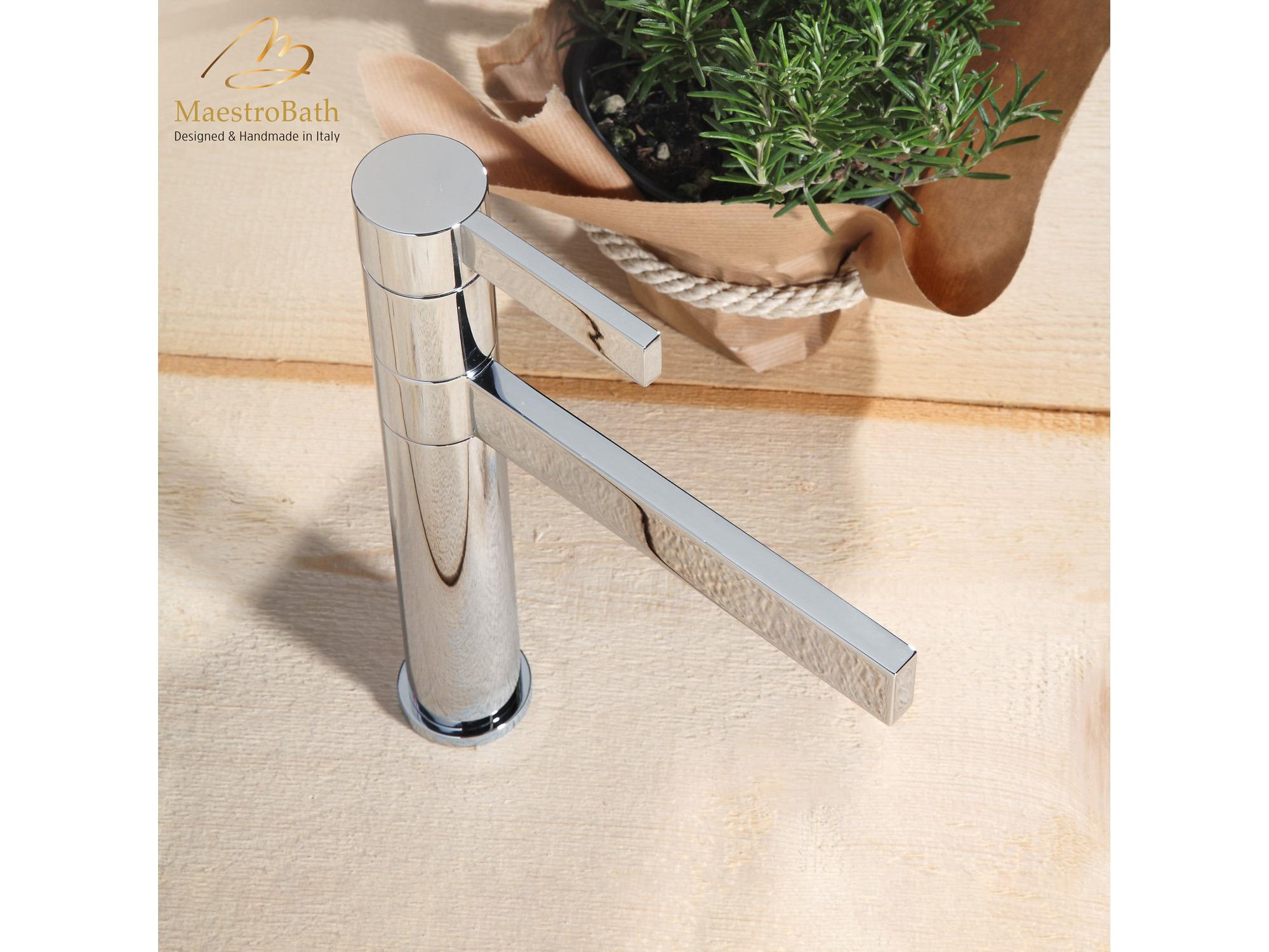 Maestro BathDivinora Modern Kitchen Faucet Single  Chrome