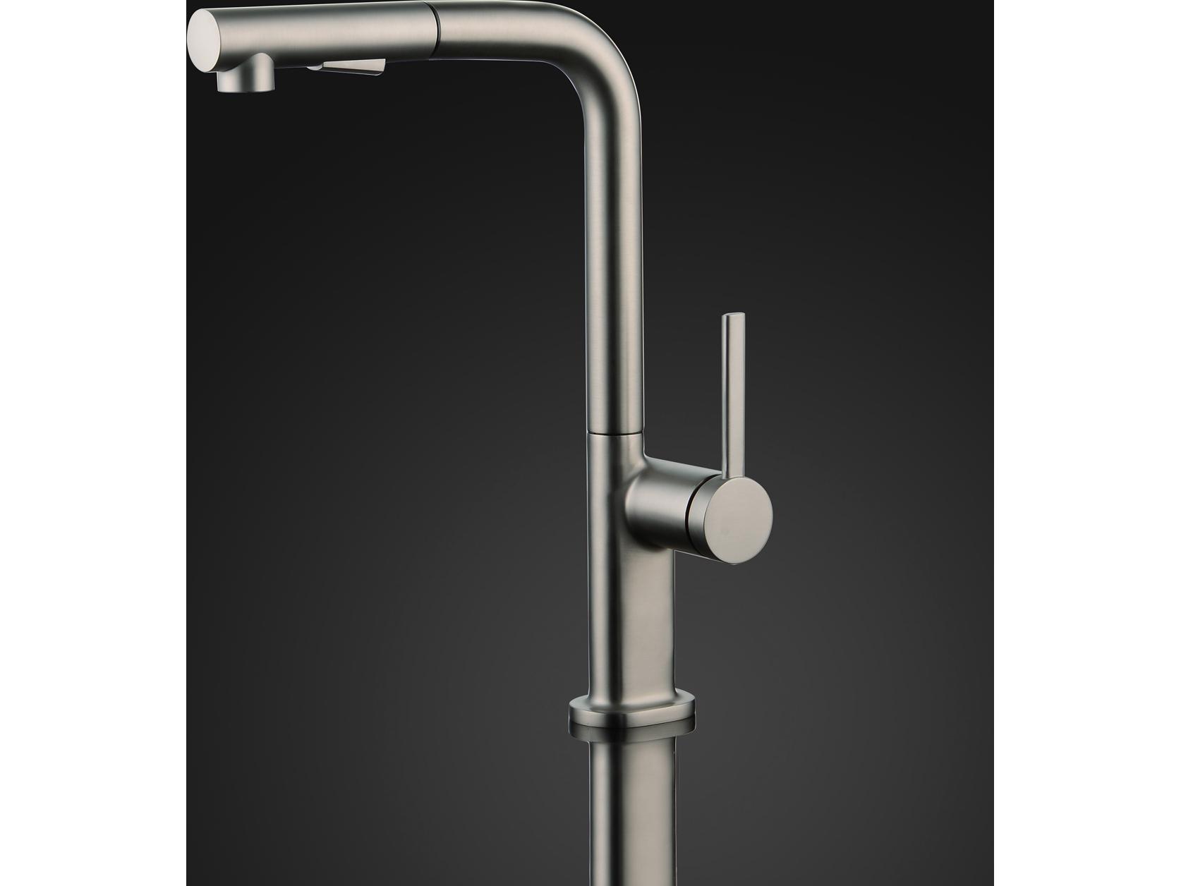 Maestro BathMeraviglia Modern Kitchen Faucet with 2 Jets  Brushed Nickel