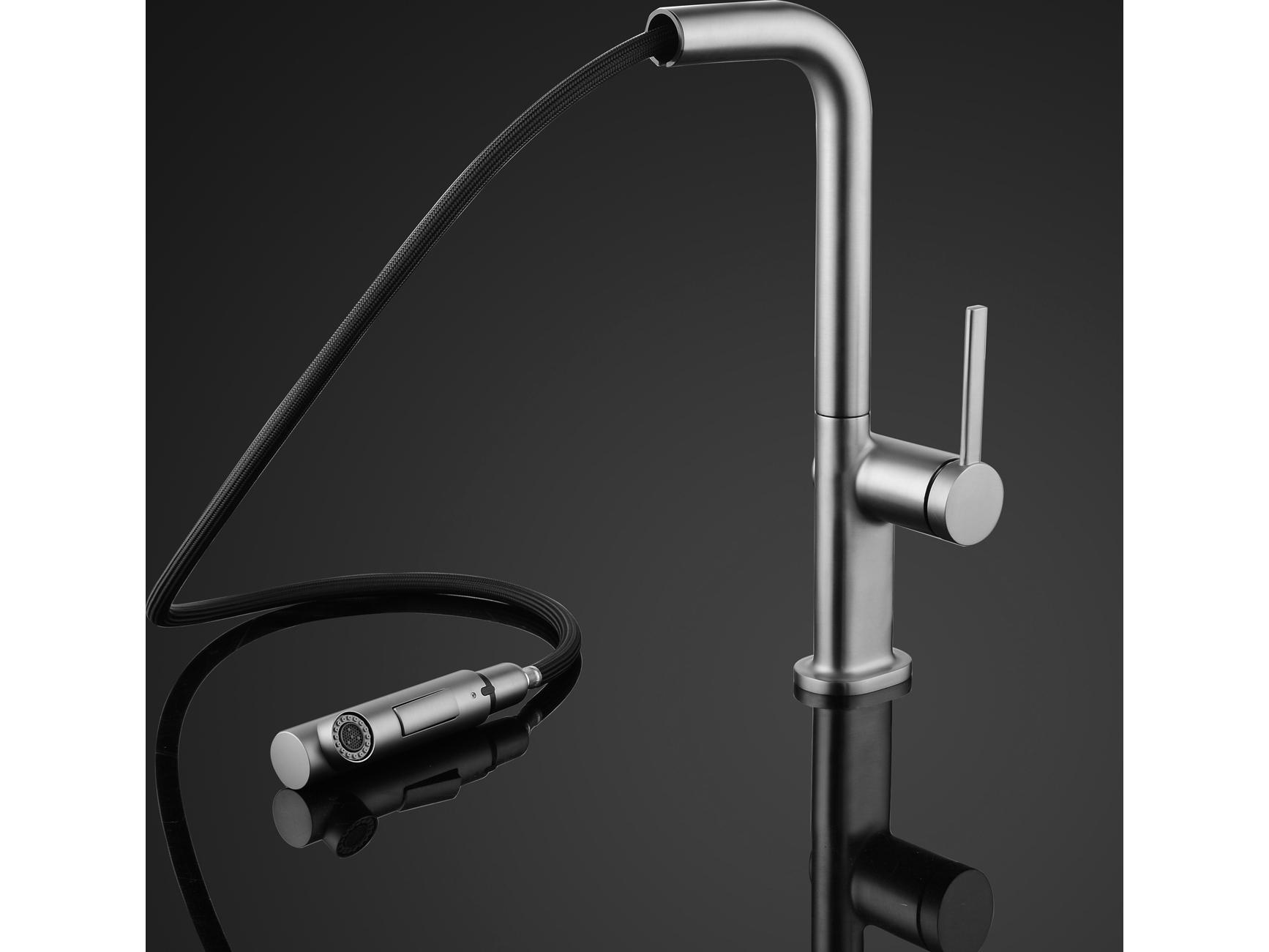 Maestro BathMeraviglia Modern Kitchen Faucet with 2 Jets  Chrome