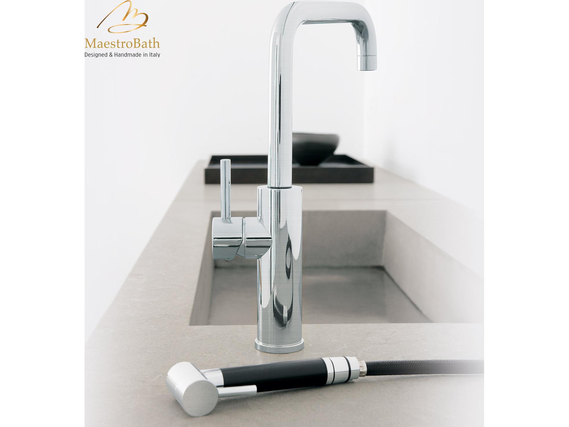 Maestro BathCelestina Faucet with Side Sprayer  Brushed Nickel