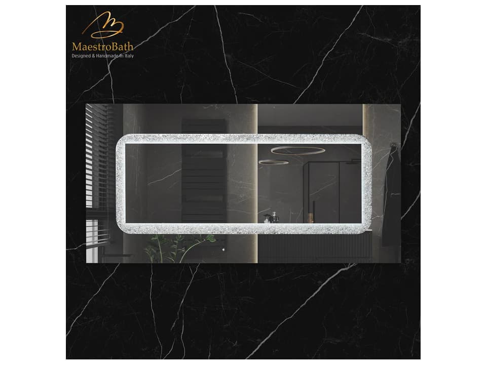 Maestro BathStriazza Luxury Double Vanity Mirror 63" X 32"