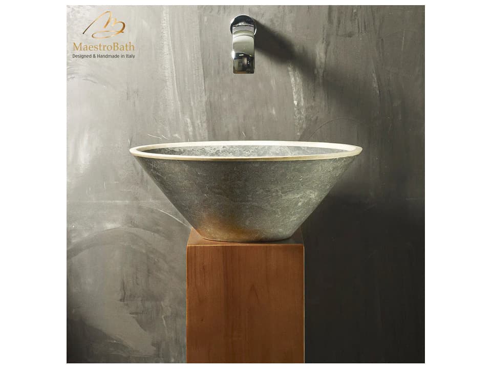 Maestro BathDuotono Contemporary Natural Stone Sink