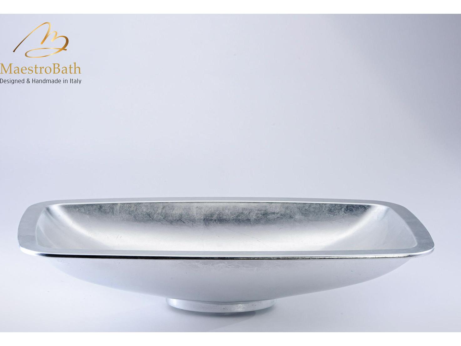 Maestro BathRisplenda Bathroom Sink  Silver Leaf