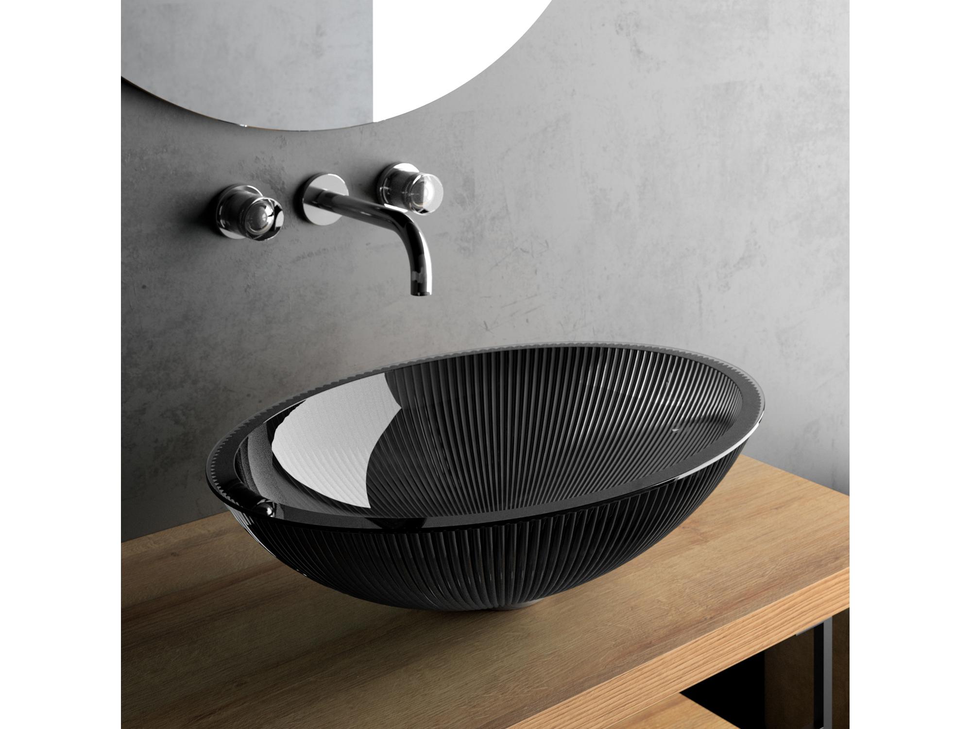 Maestro BathAllegrezza Luxury Oval Vessel Sink  Black