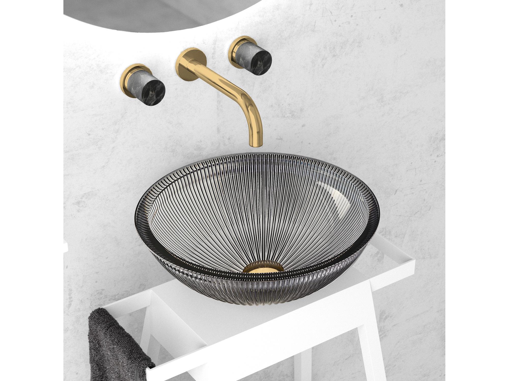 Maestro BathAllegrezza Luxury Round Vessel Sink  Black