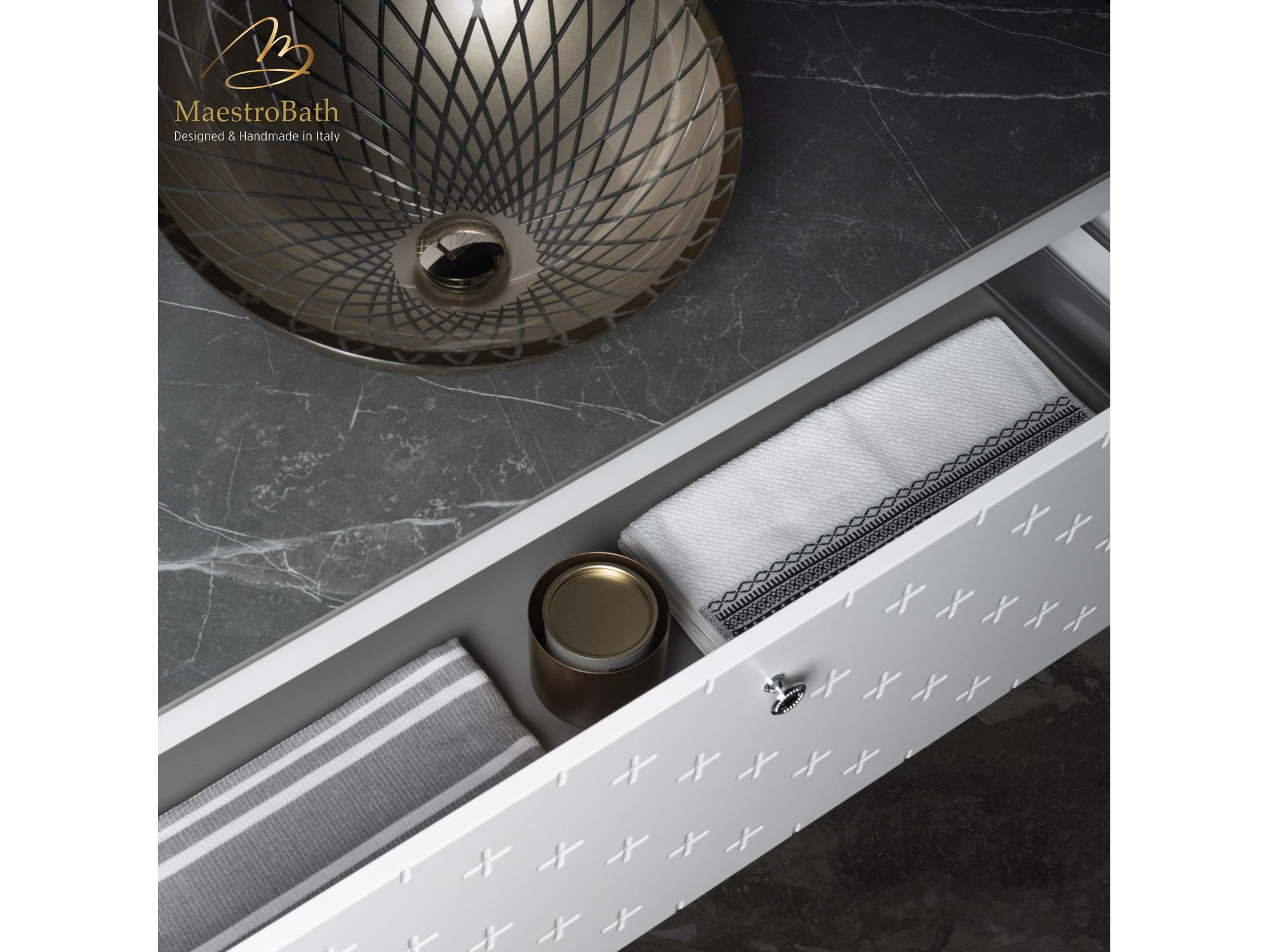 Maestro BathPoesia Modern Bathroom Vanity  White  40"