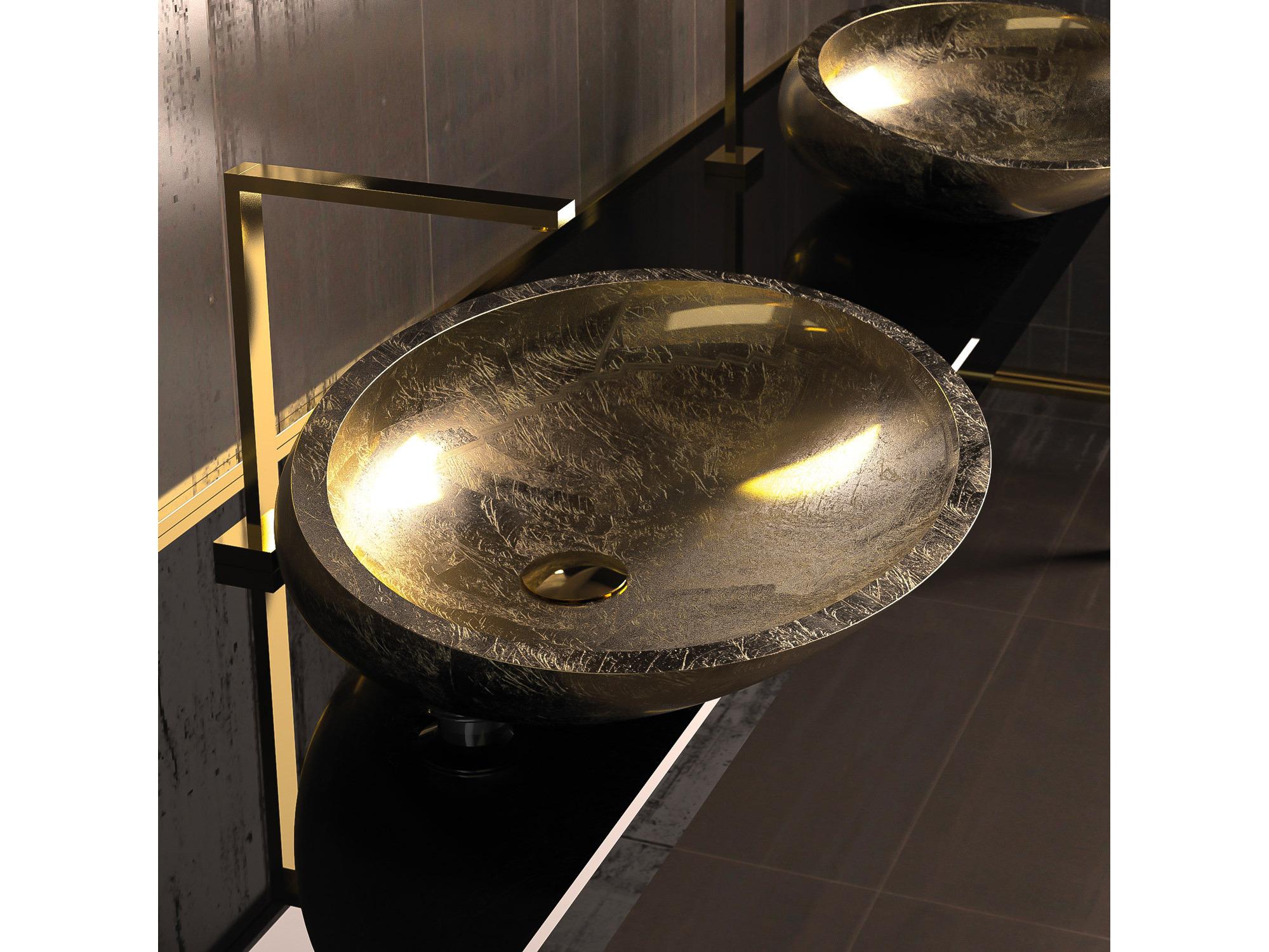 Maestro BathYlenia Cigno Max Vessel Sink  Gold Leaf