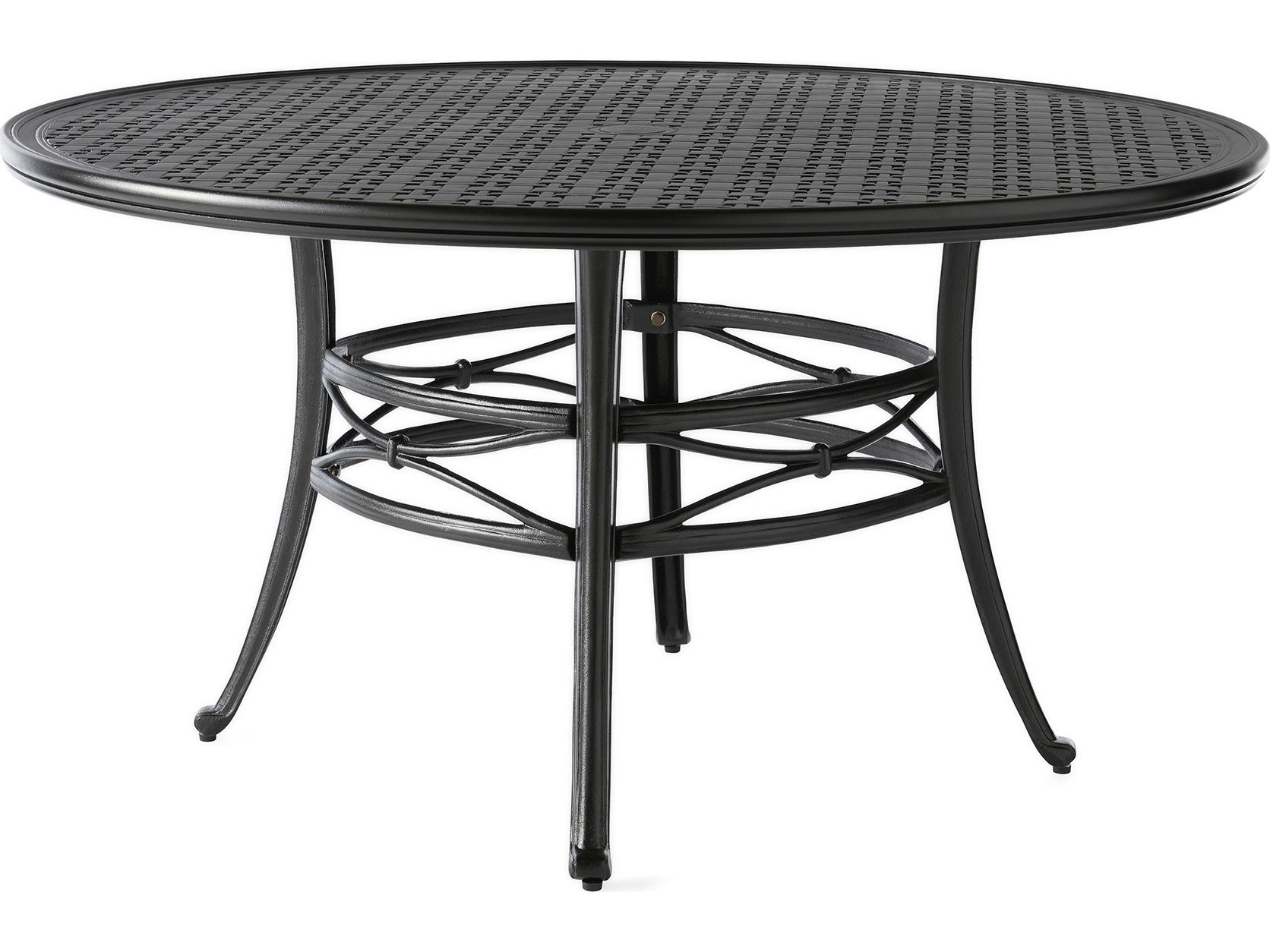 Mallin Napa Round Outdoor Dining Table with Umbrella Hole