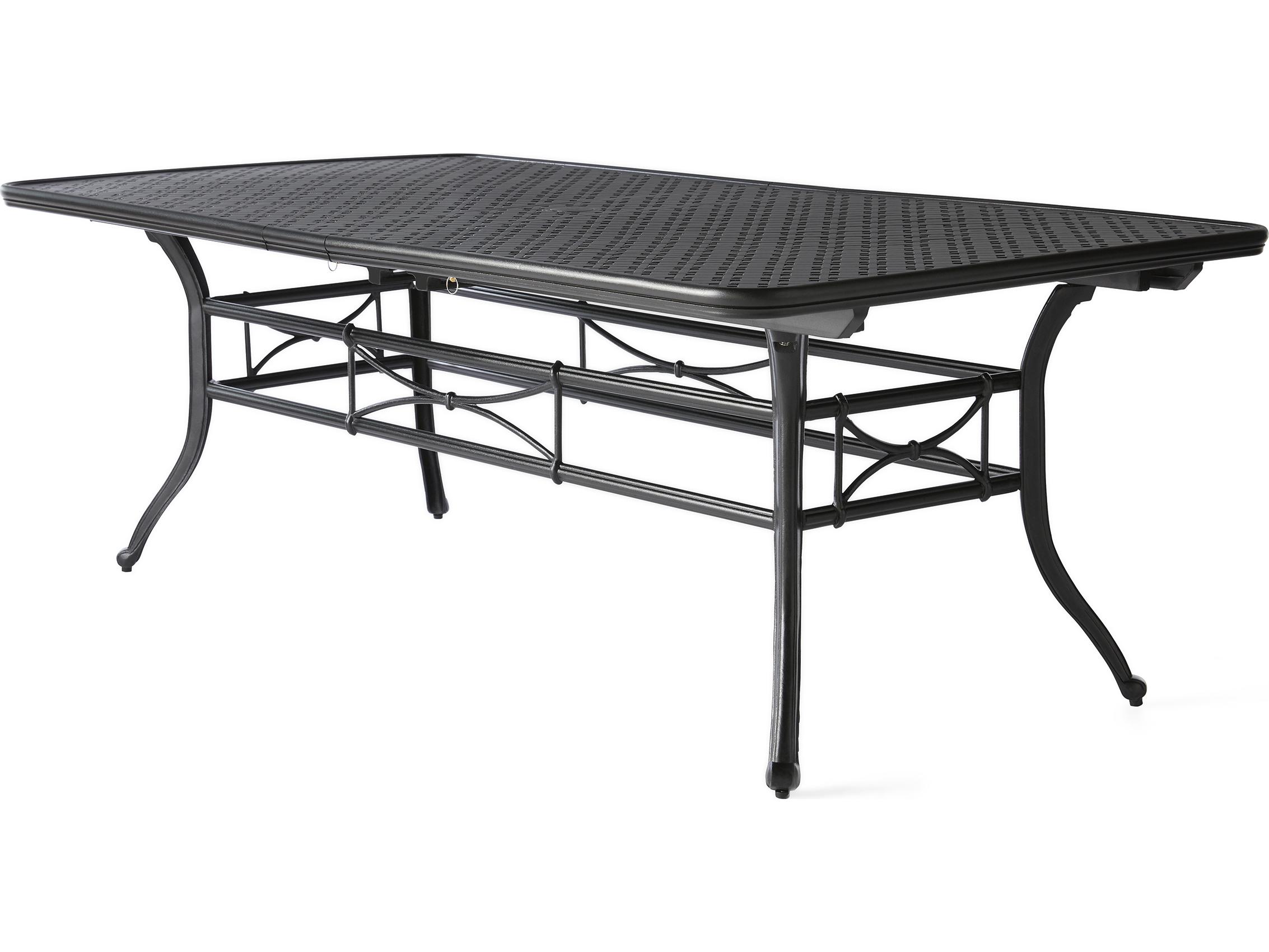 Mallin Napa Rectangular Patio Dining Table with Umbrella Hole