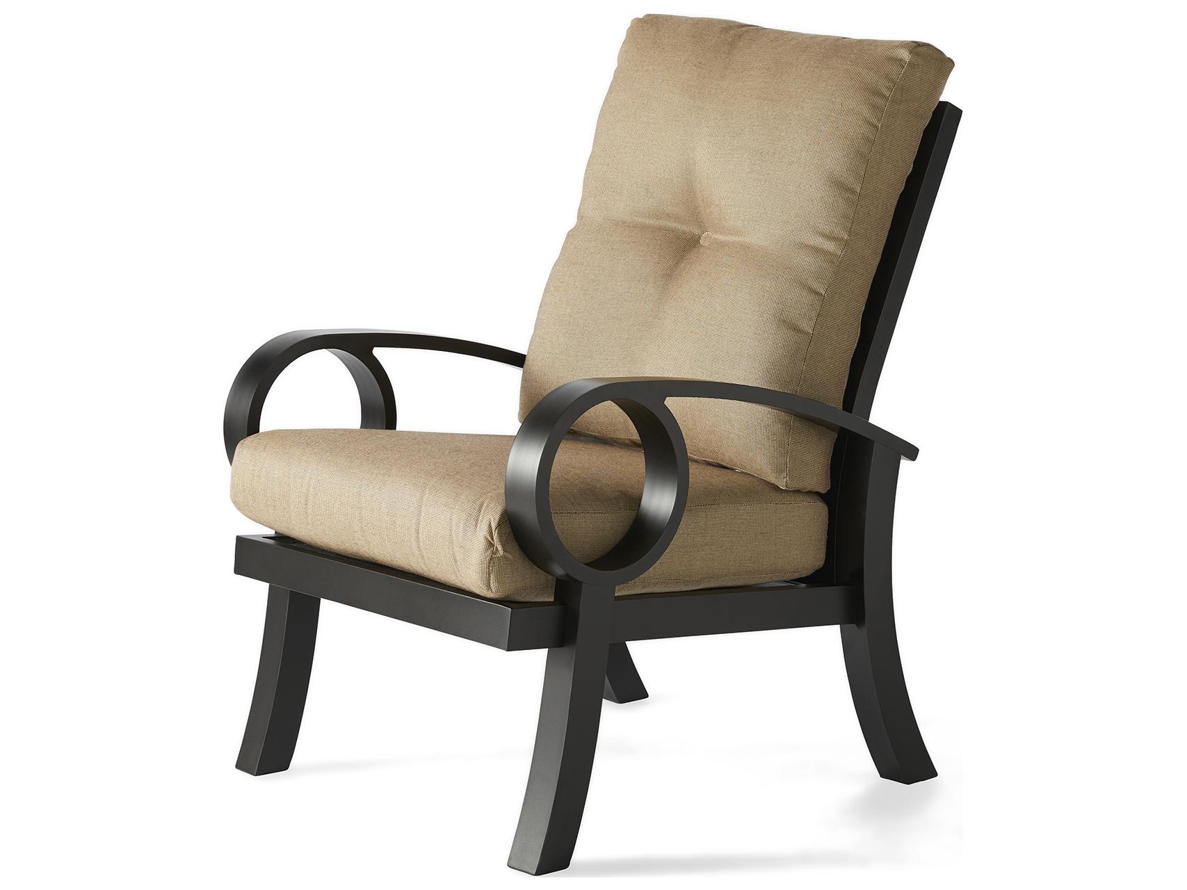 Mallin Eclipse Cast Aluminum Cushion Outdoor Patio Dining Chair