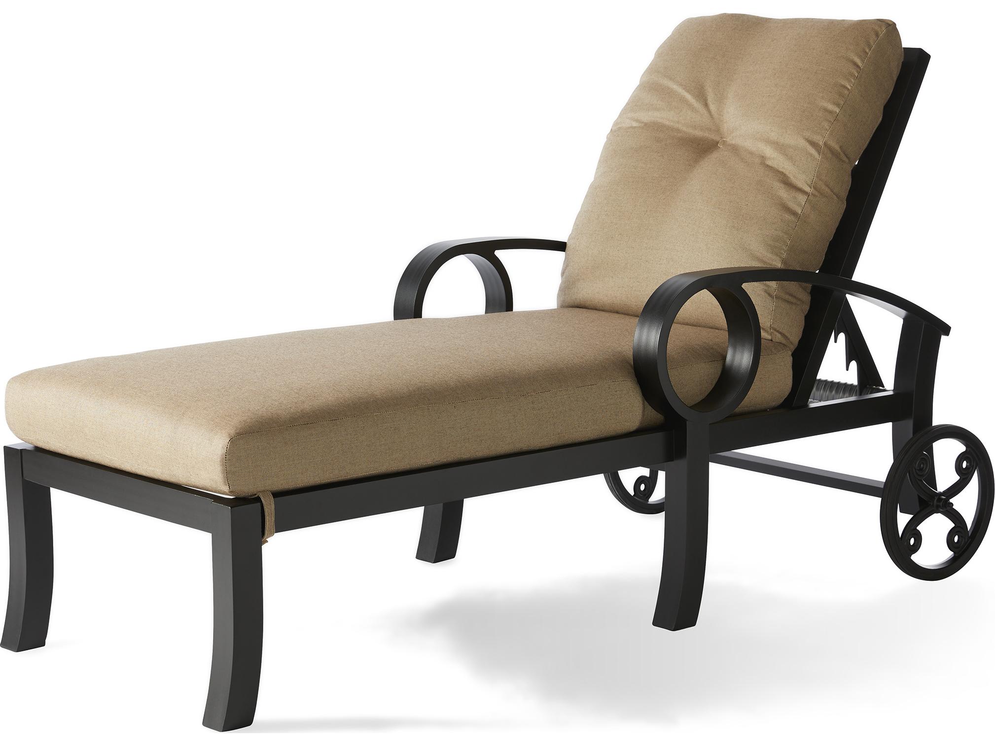 Mallin Eclipse Cast Aluminum Cushion Patio Chaise Lounge