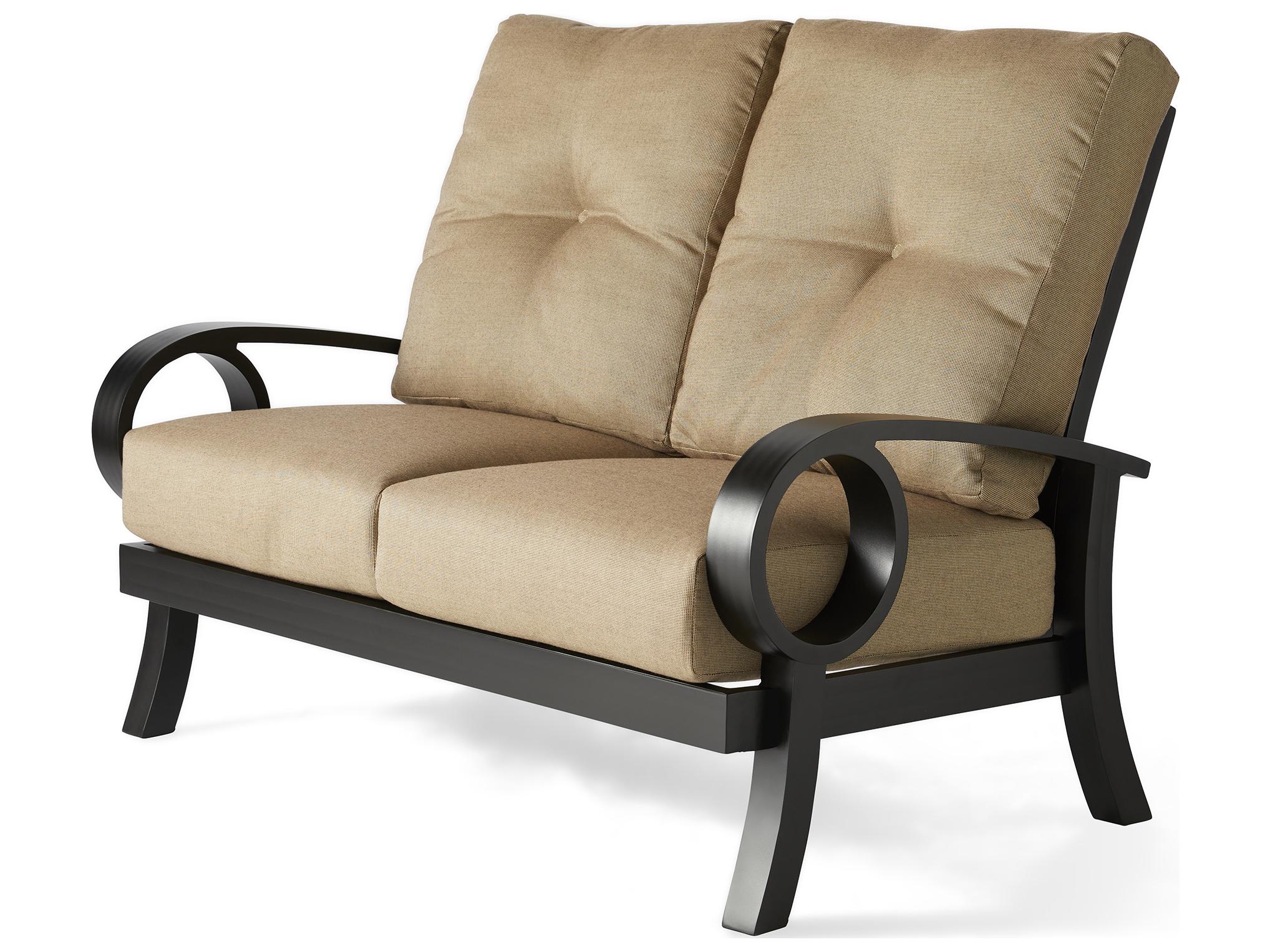 Mallin Eclipse Cast Aluminum Cushion Outdoor Loveseat