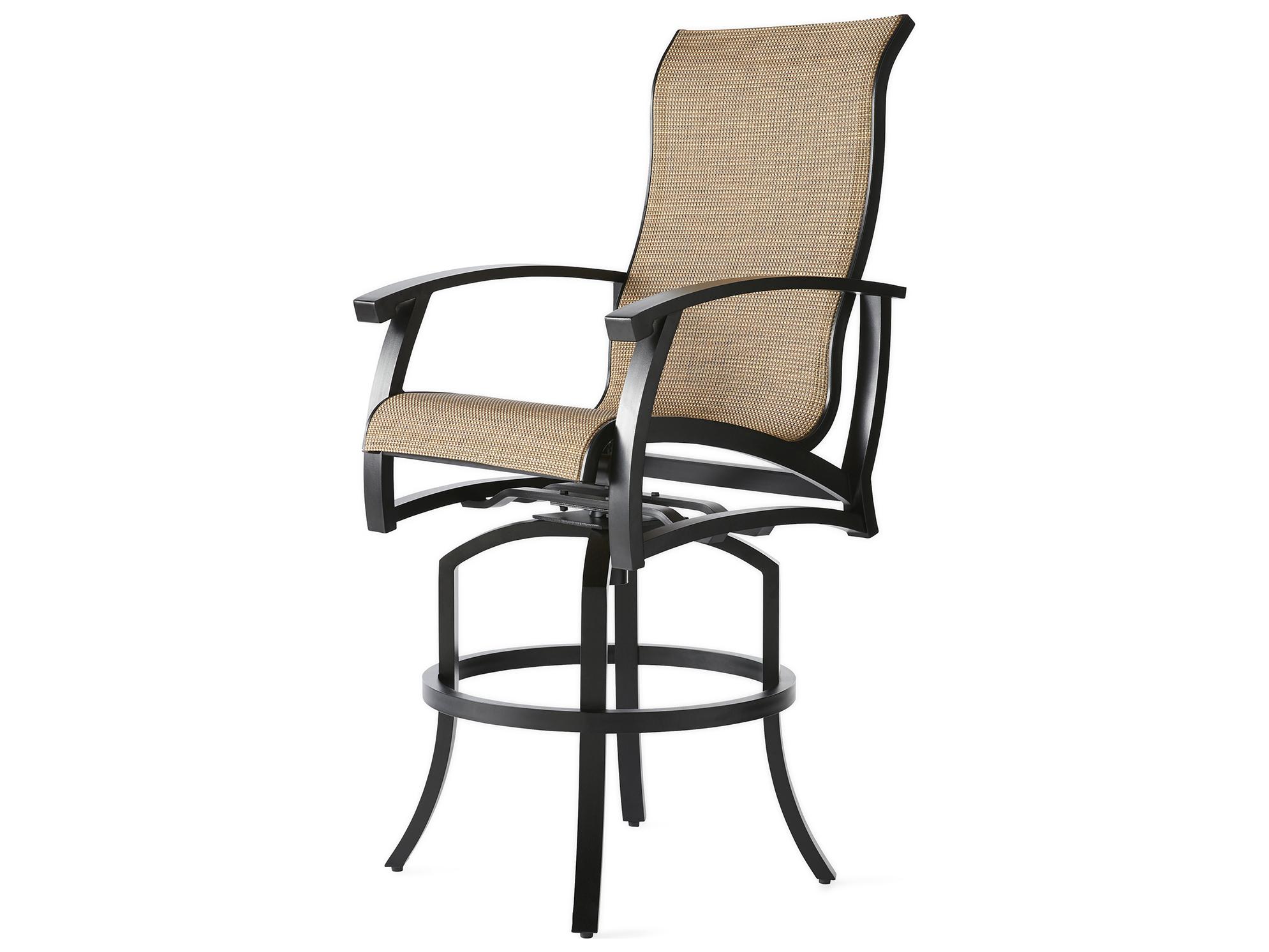 Mallin Georgetown Sling Aluminum Patio Bar Stool