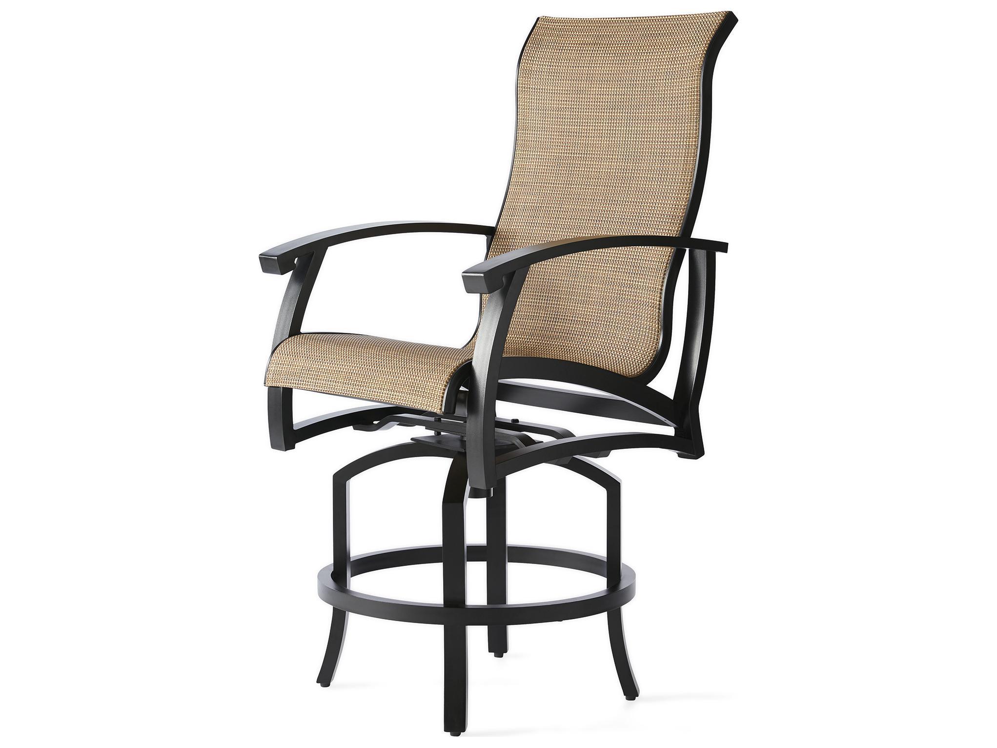 Mallin Georgetown Sling Aluminum Patio Counter Stool