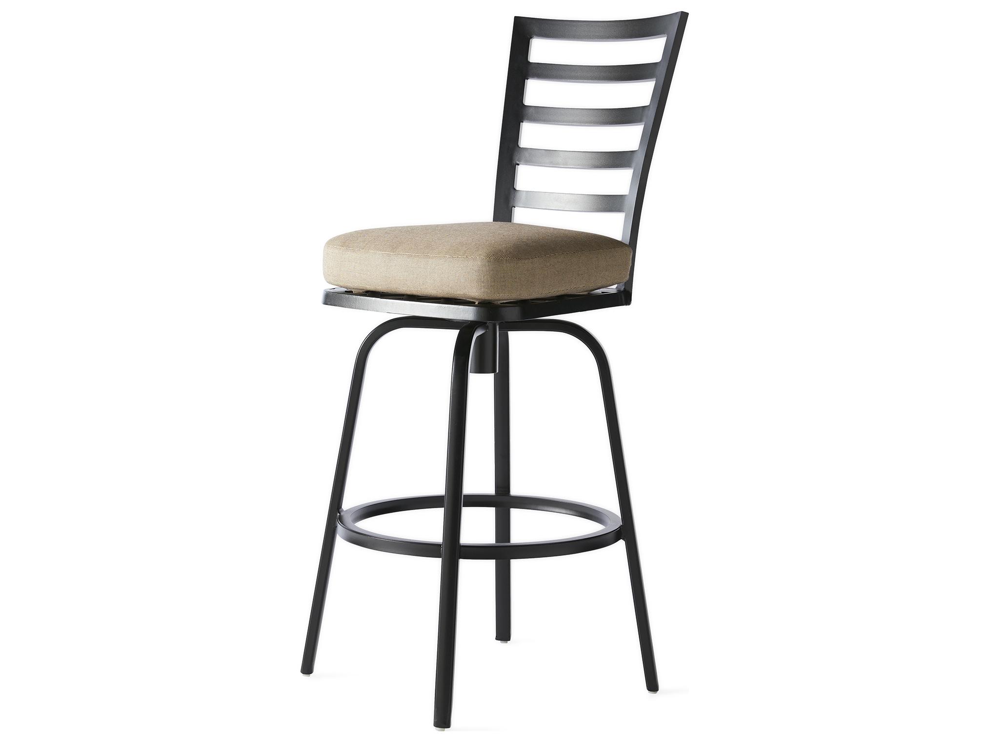 Mallin M Series Cushion Aluminum Swivel Outdoor Bar Stool