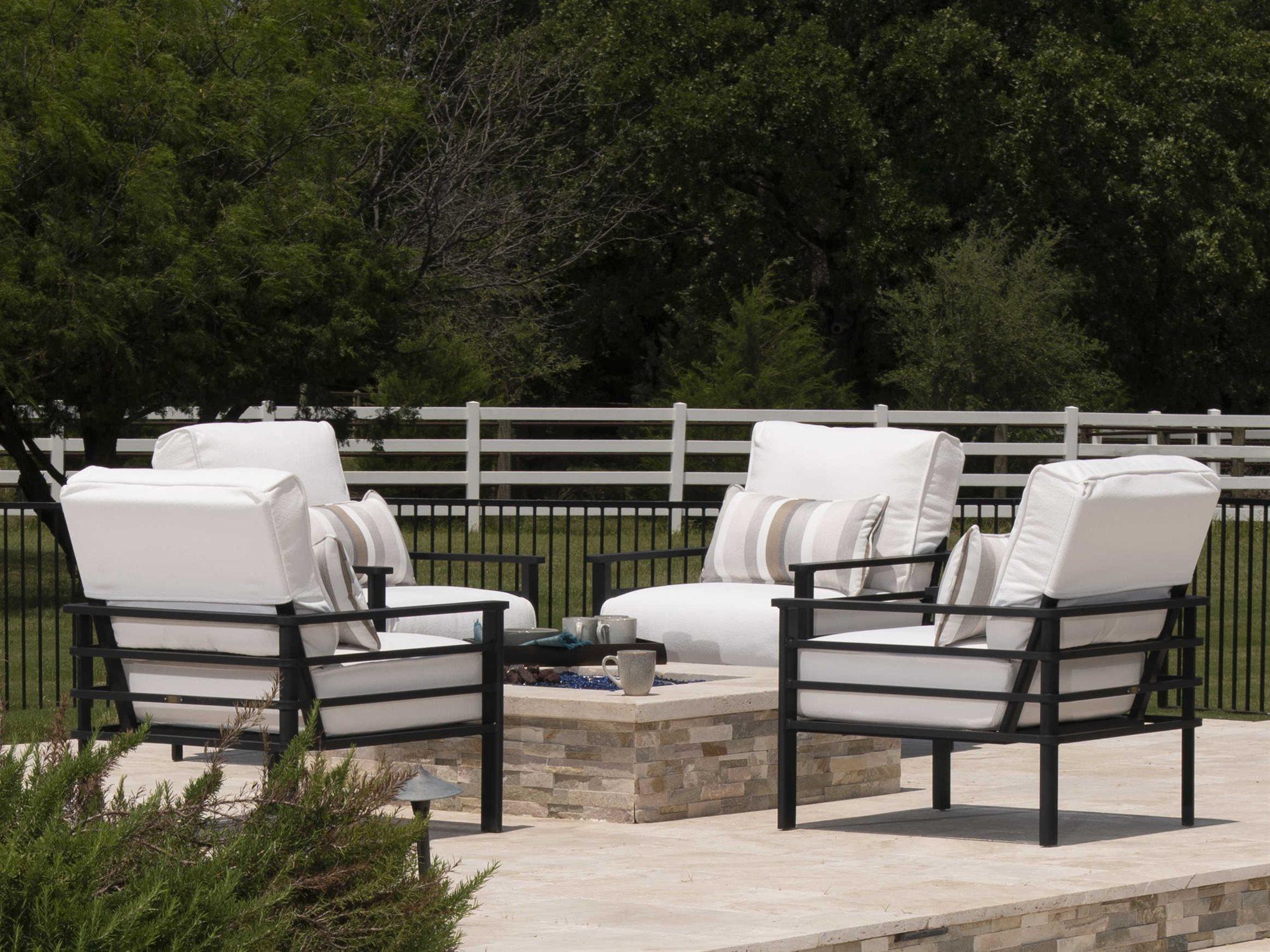 Mallin Sarasota Aluminum Cushion Outdoor Lounge Set