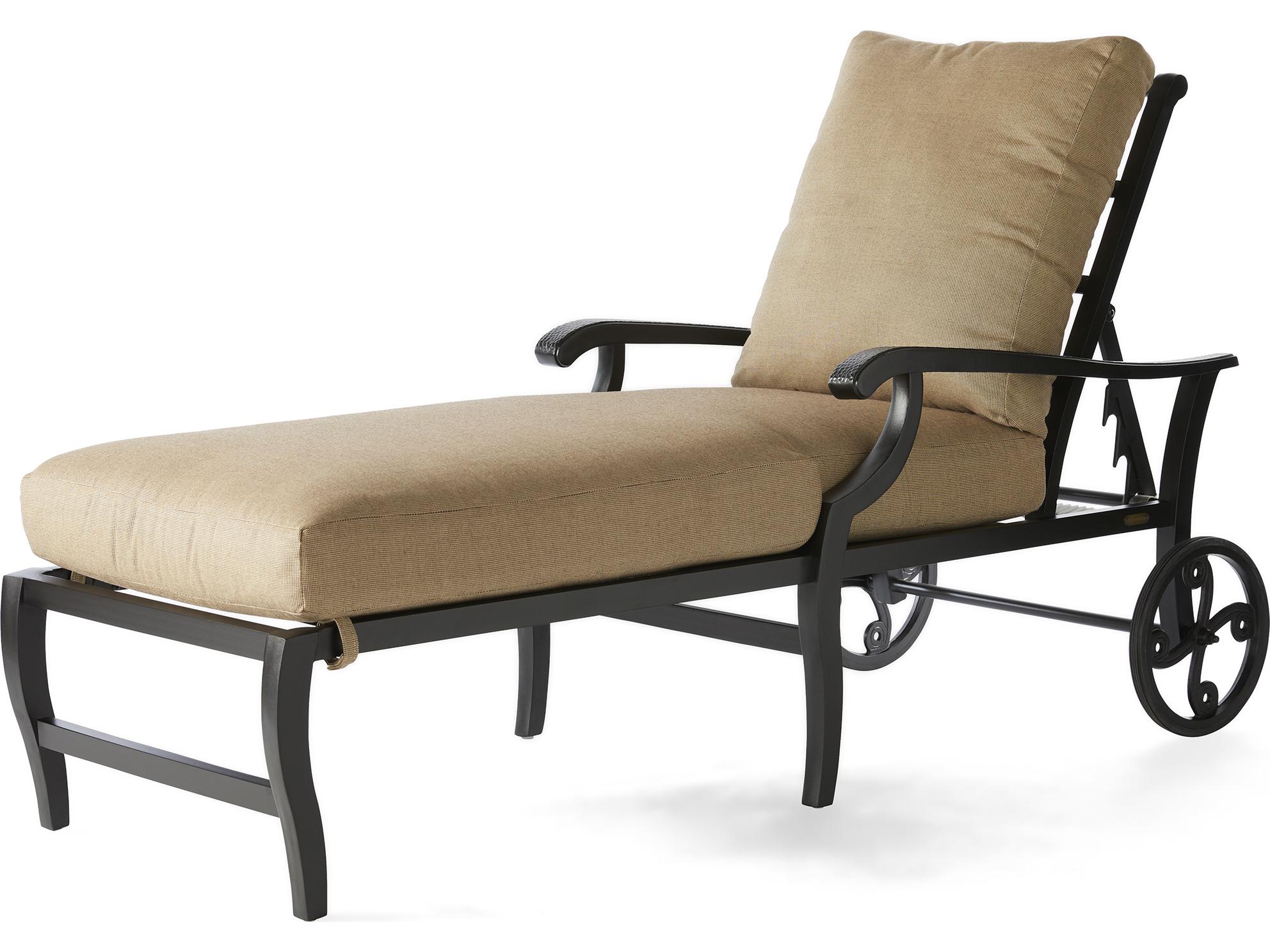 Mallin Turin Cushion Cast Aluminum Outdoor Chaise Lounge