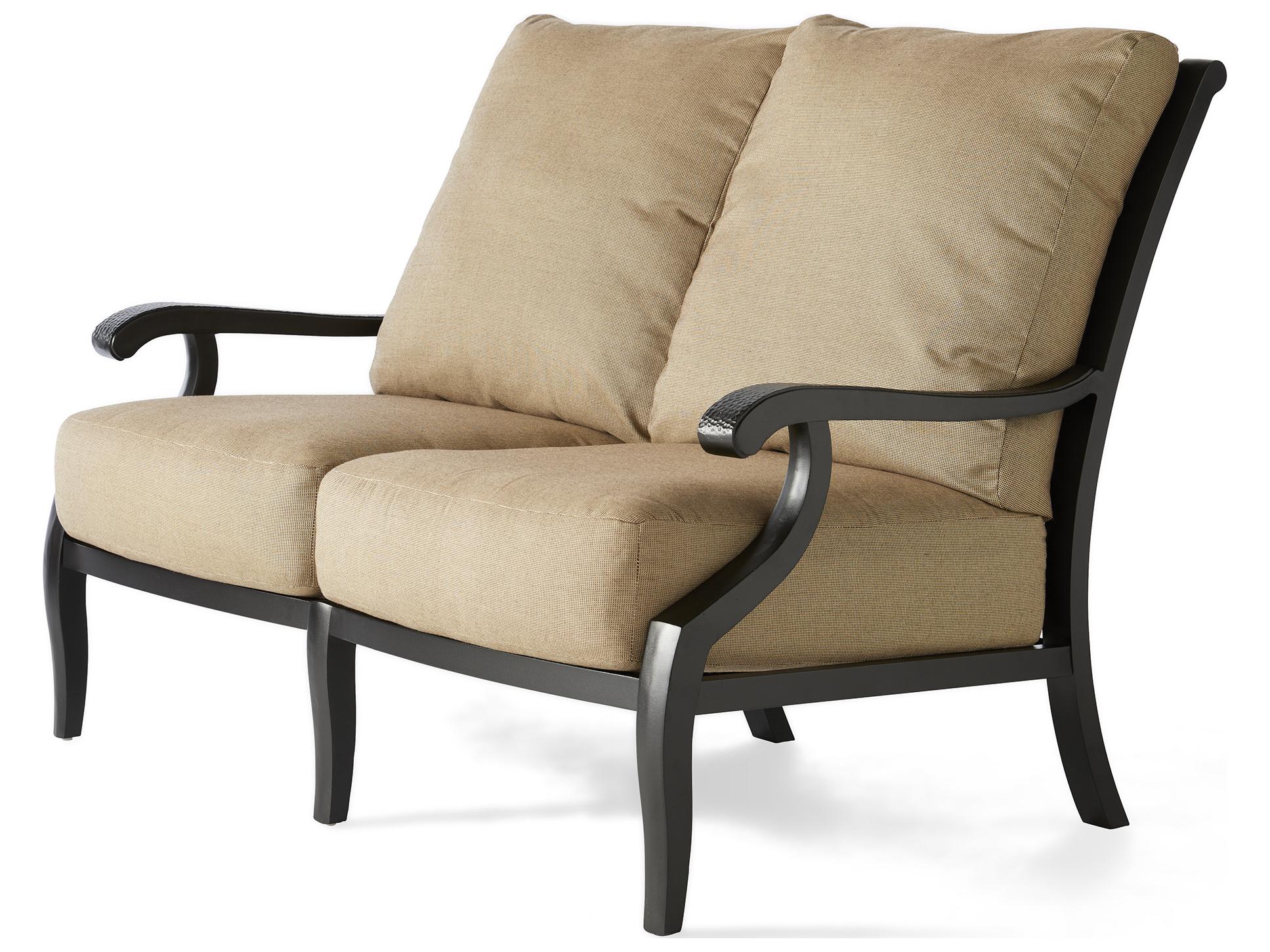 Mallin Turin Cushion Cast Aluminum Outdoor Patio Loveseat