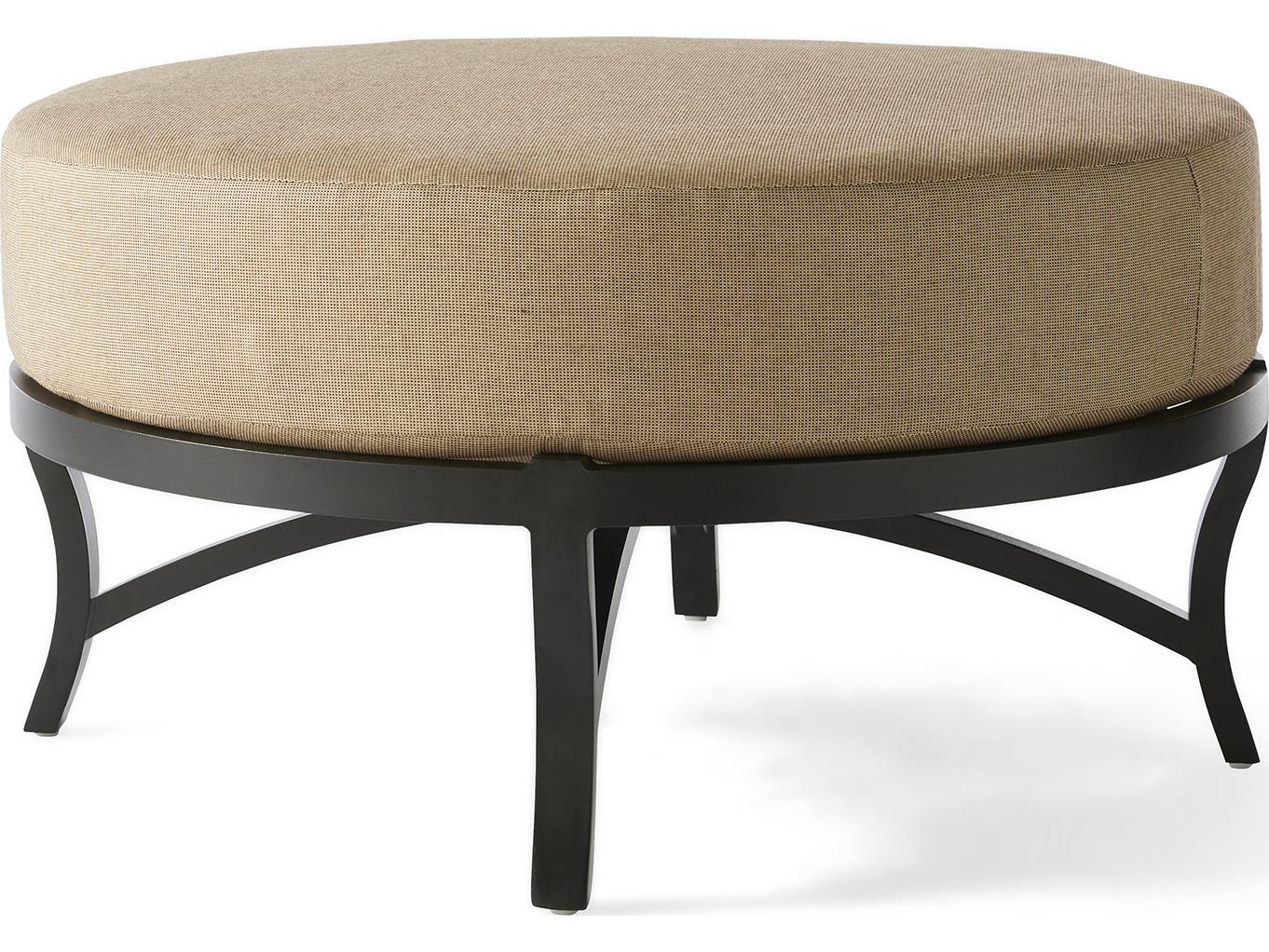 Mallin Volare Cushion Cast Aluminum Outdoor Patio Ottoman