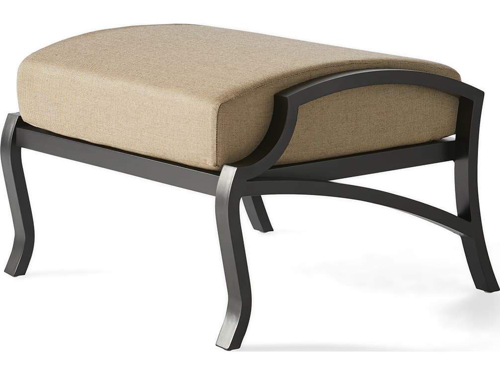 Mallin Volare Cushion Cast Aluminum Patio Ottoman
