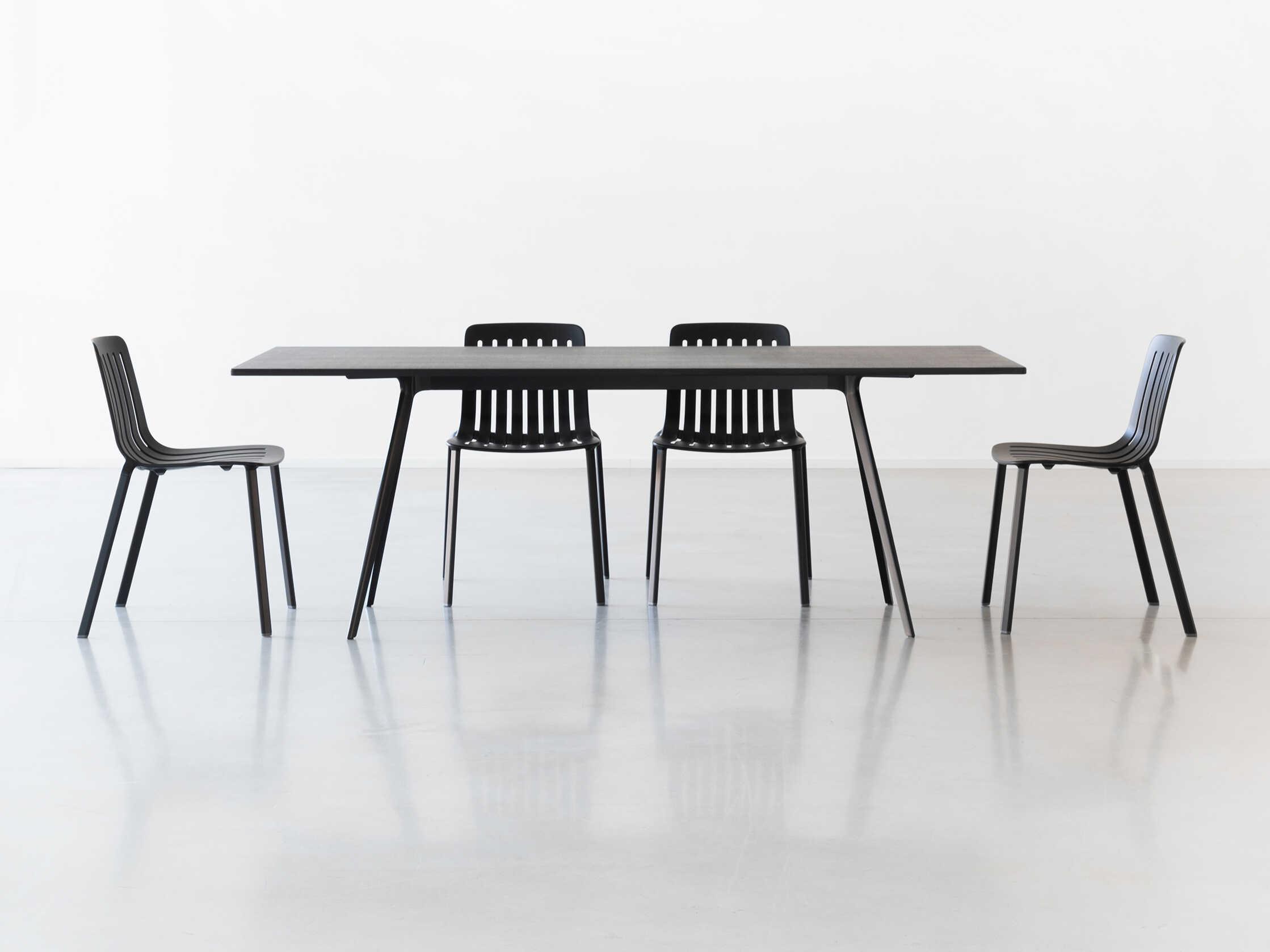 Magis Outdoor Plato Black Aluminum Metal Dining Chair