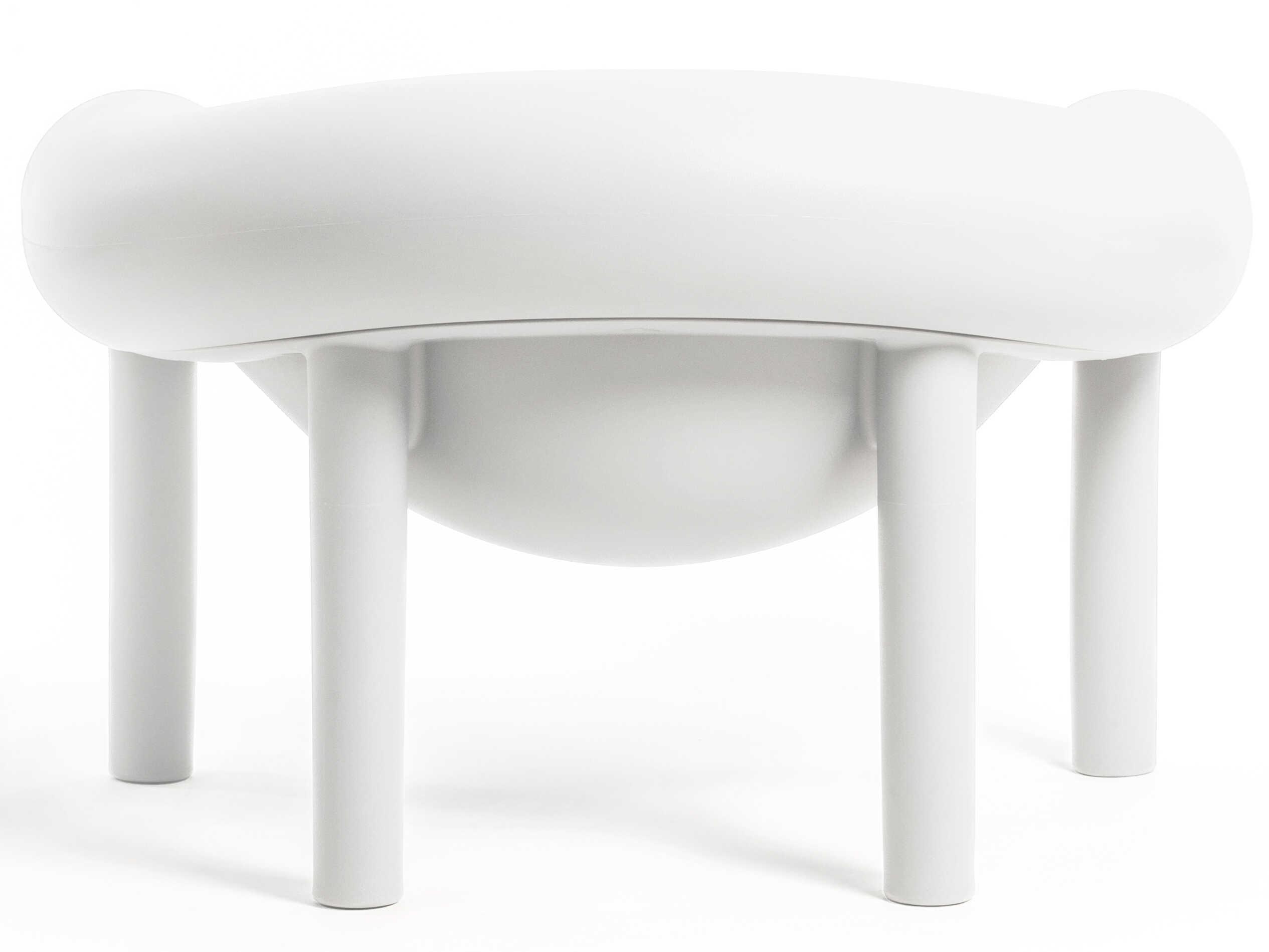 Magis Outdoor Sam White Polypropylene Lounge Chair